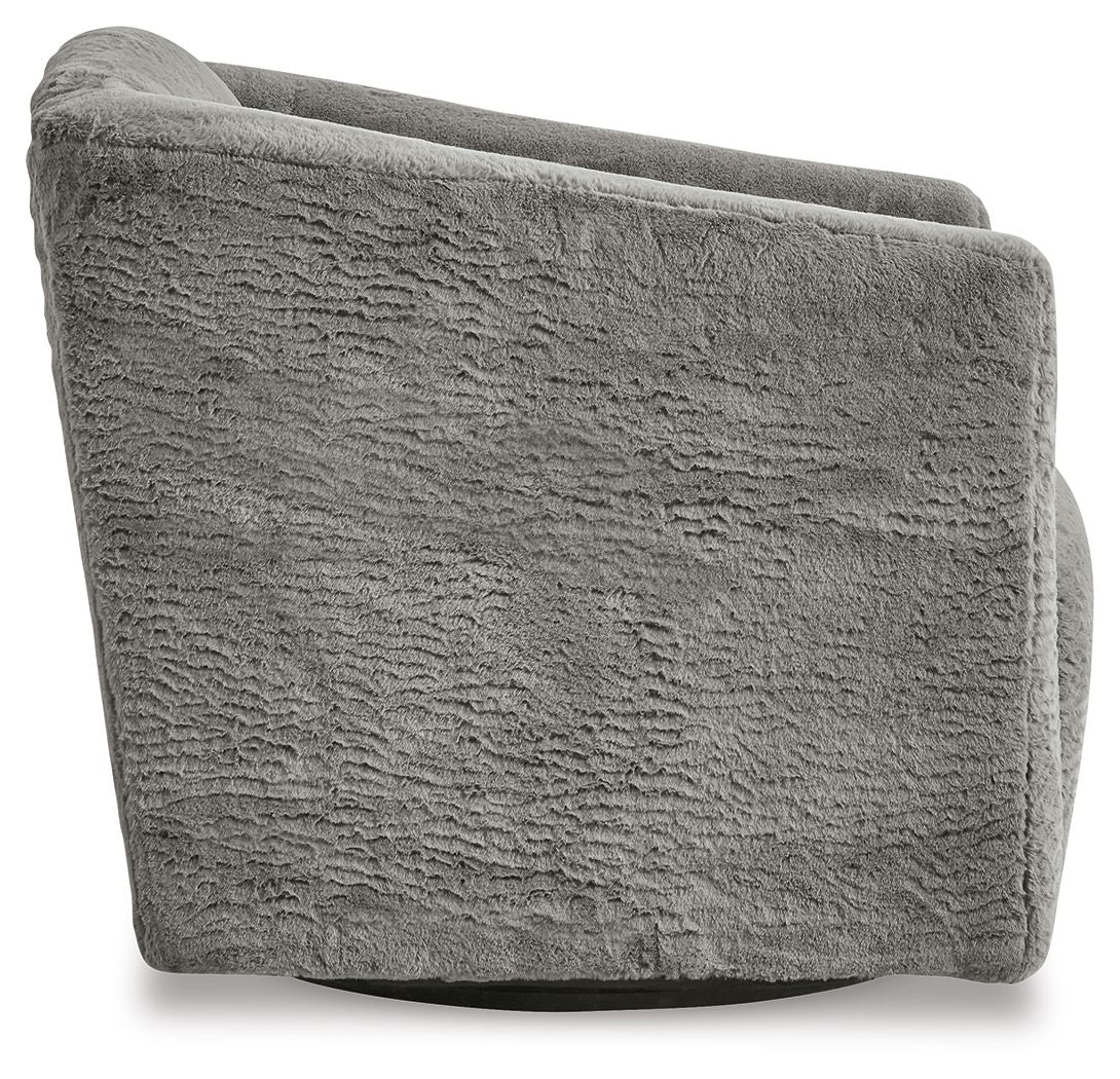 Bramner - Swivel Accent Chair - Charcoal - Image 3