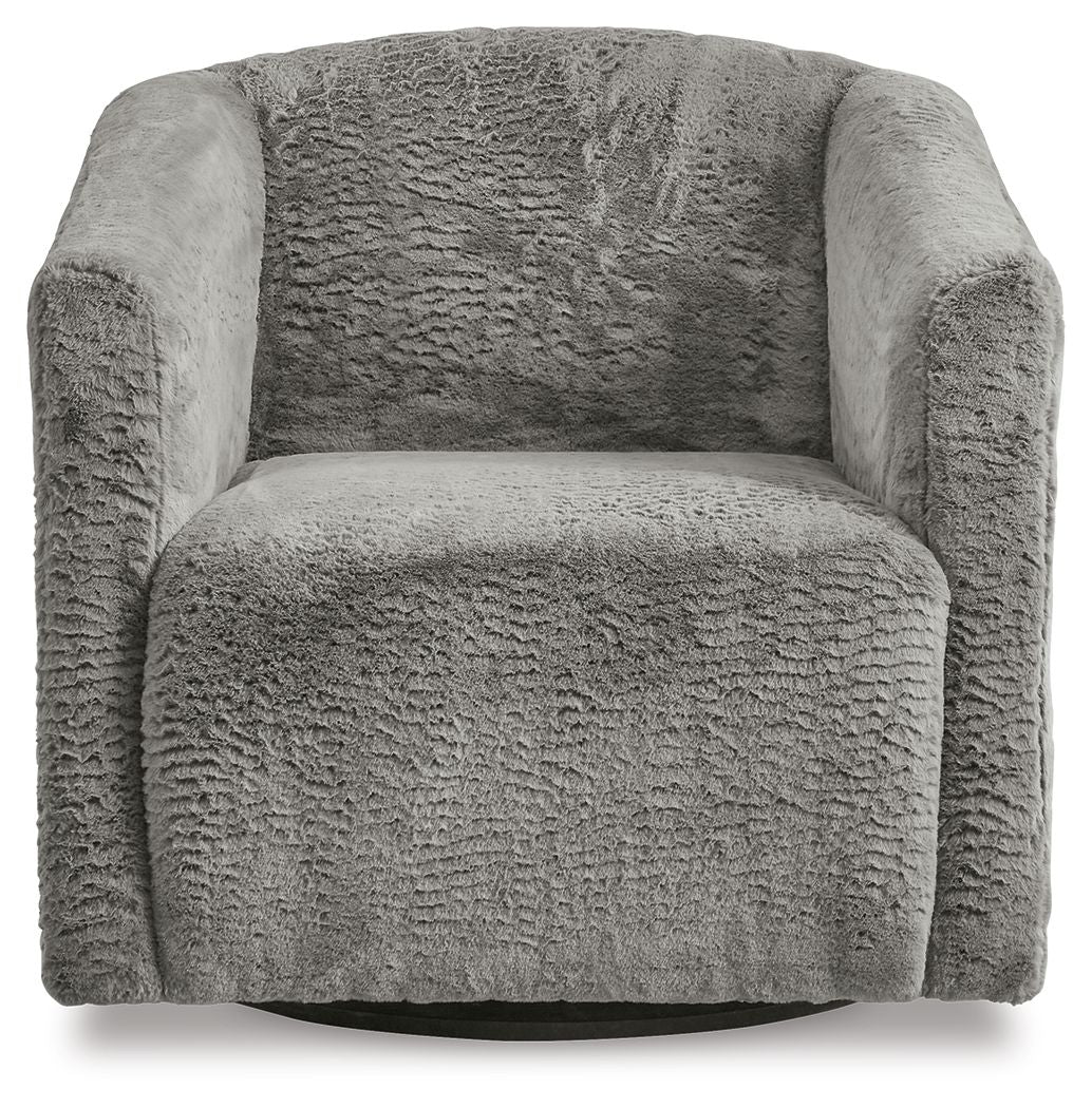 Bramner - Swivel Accent Chair - Charcoal - Image 4