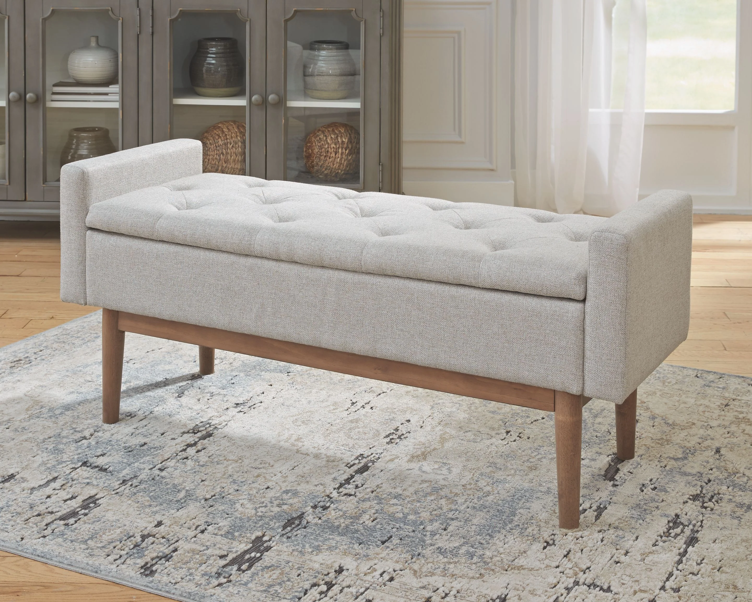 Briarson - Storage Bench - Beige / Brown - Image 3
