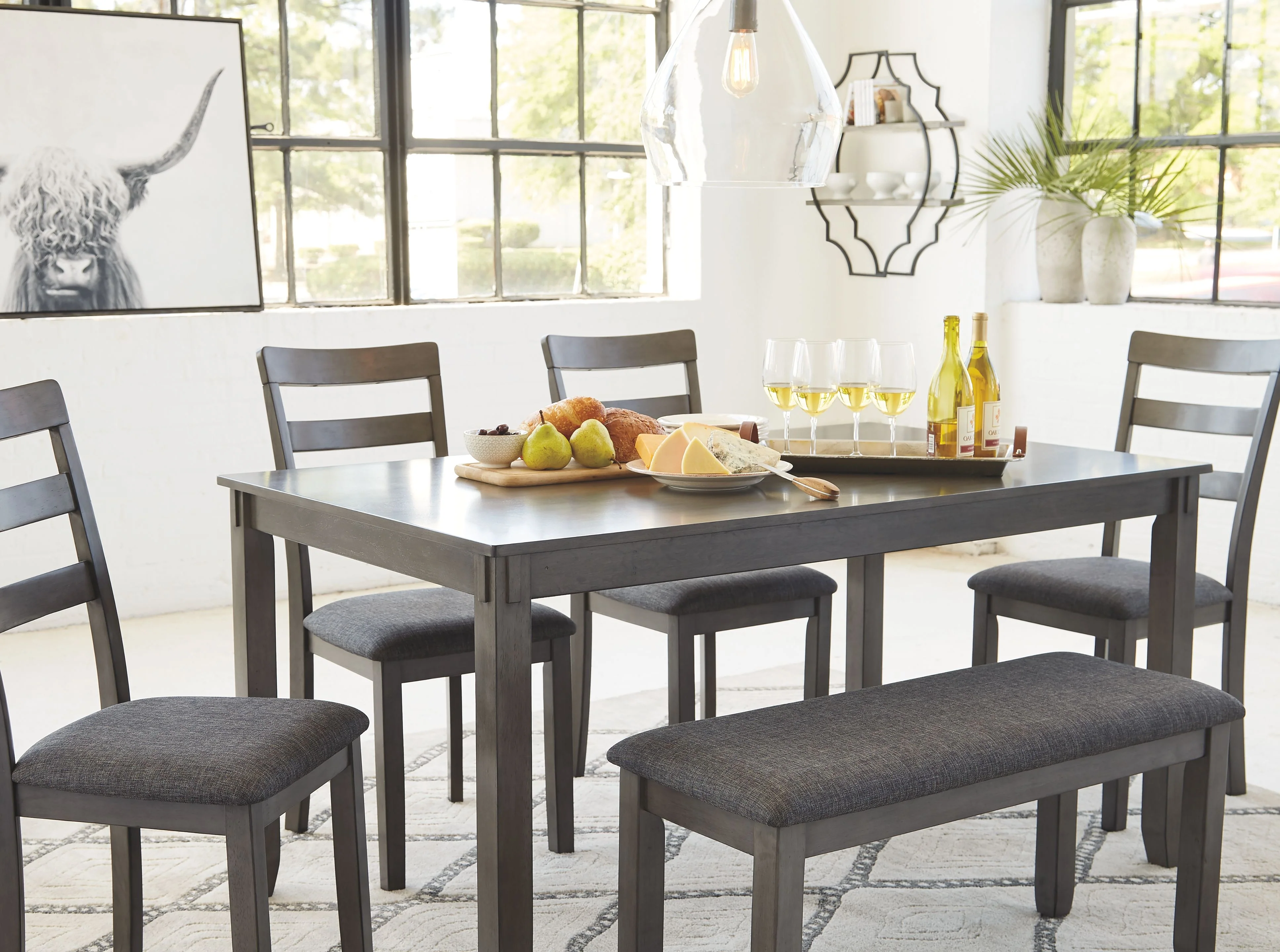 Bridson - RECT DRM Table Set (Set of 6) - Gray - Image 3