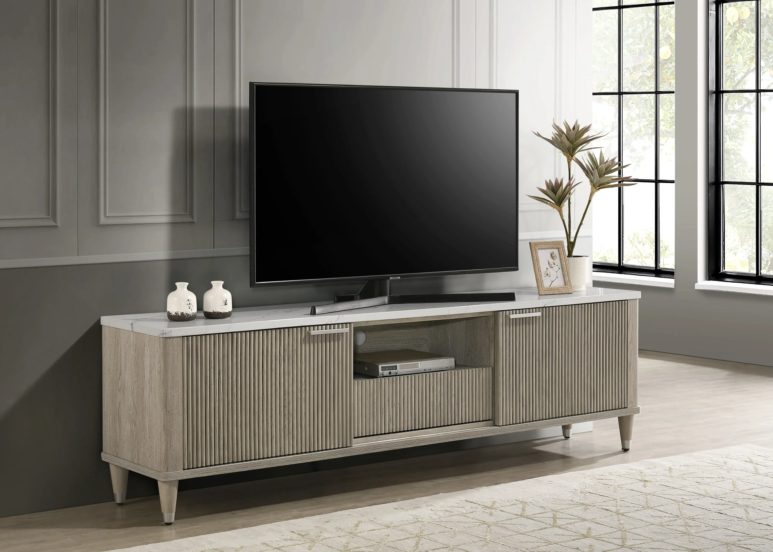 Britany Entertainment Console in Driftwood or Black