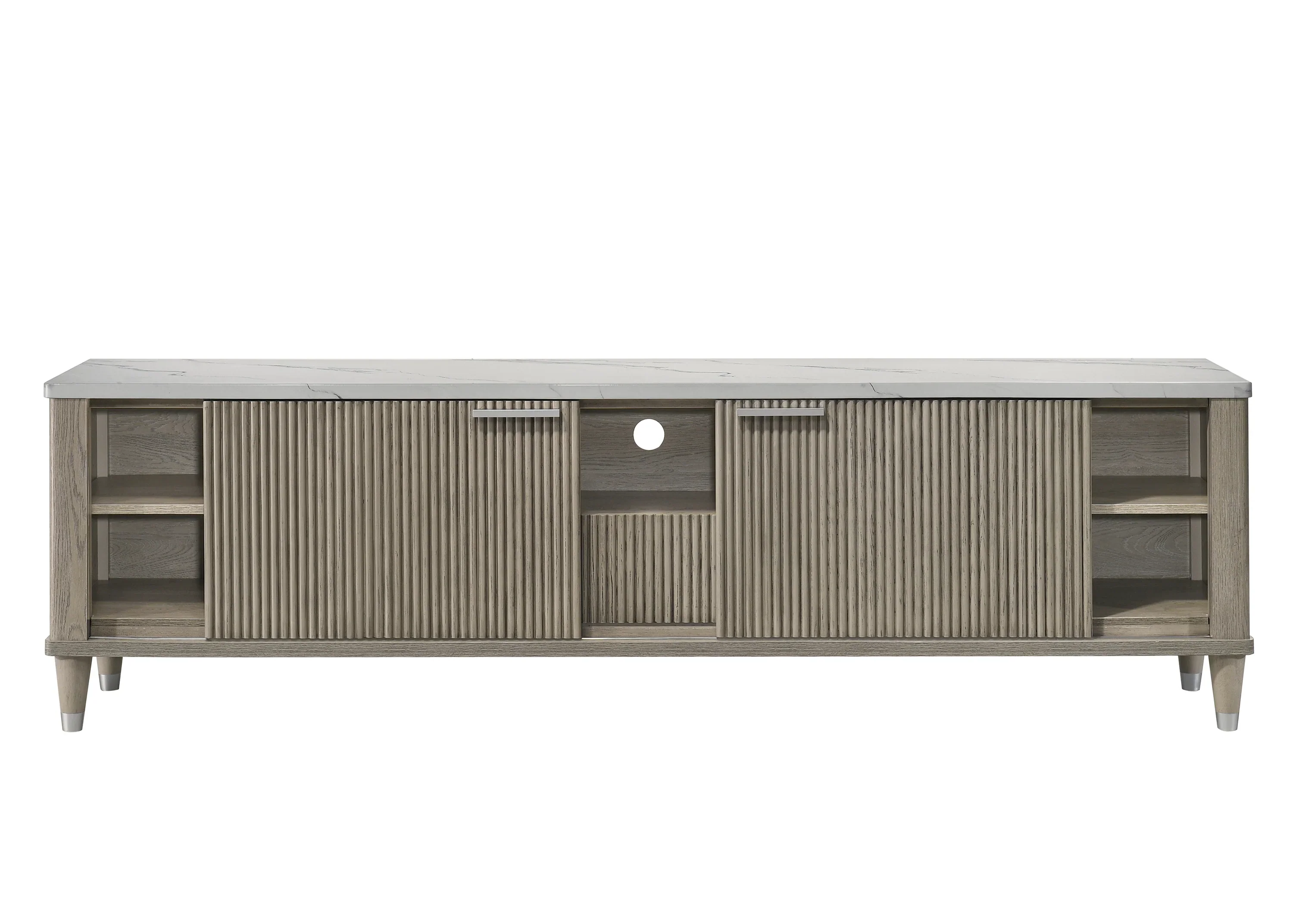 Britany Entertainment Console in Driftwood or Black - Image 10