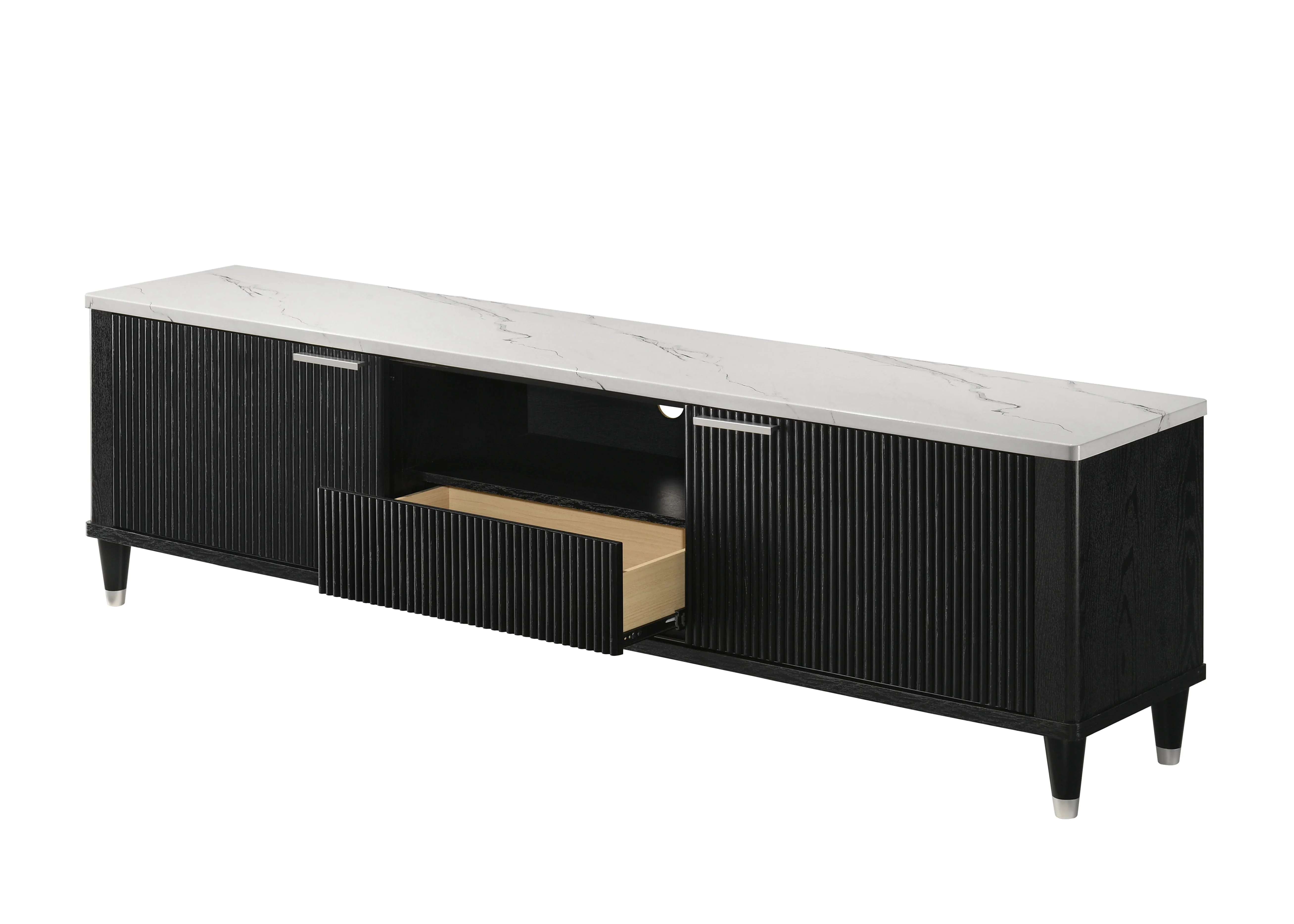 Britany Entertainment Console in Driftwood or Black - Image 5