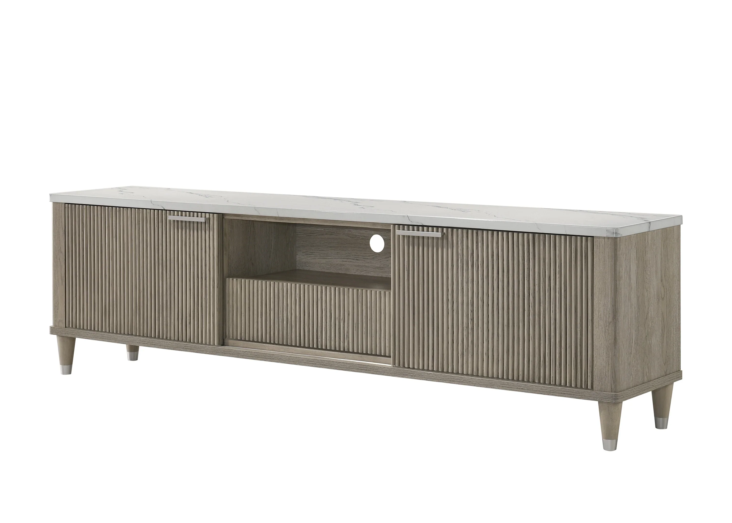 Britany Entertainment Console in Driftwood or Black - Image 7