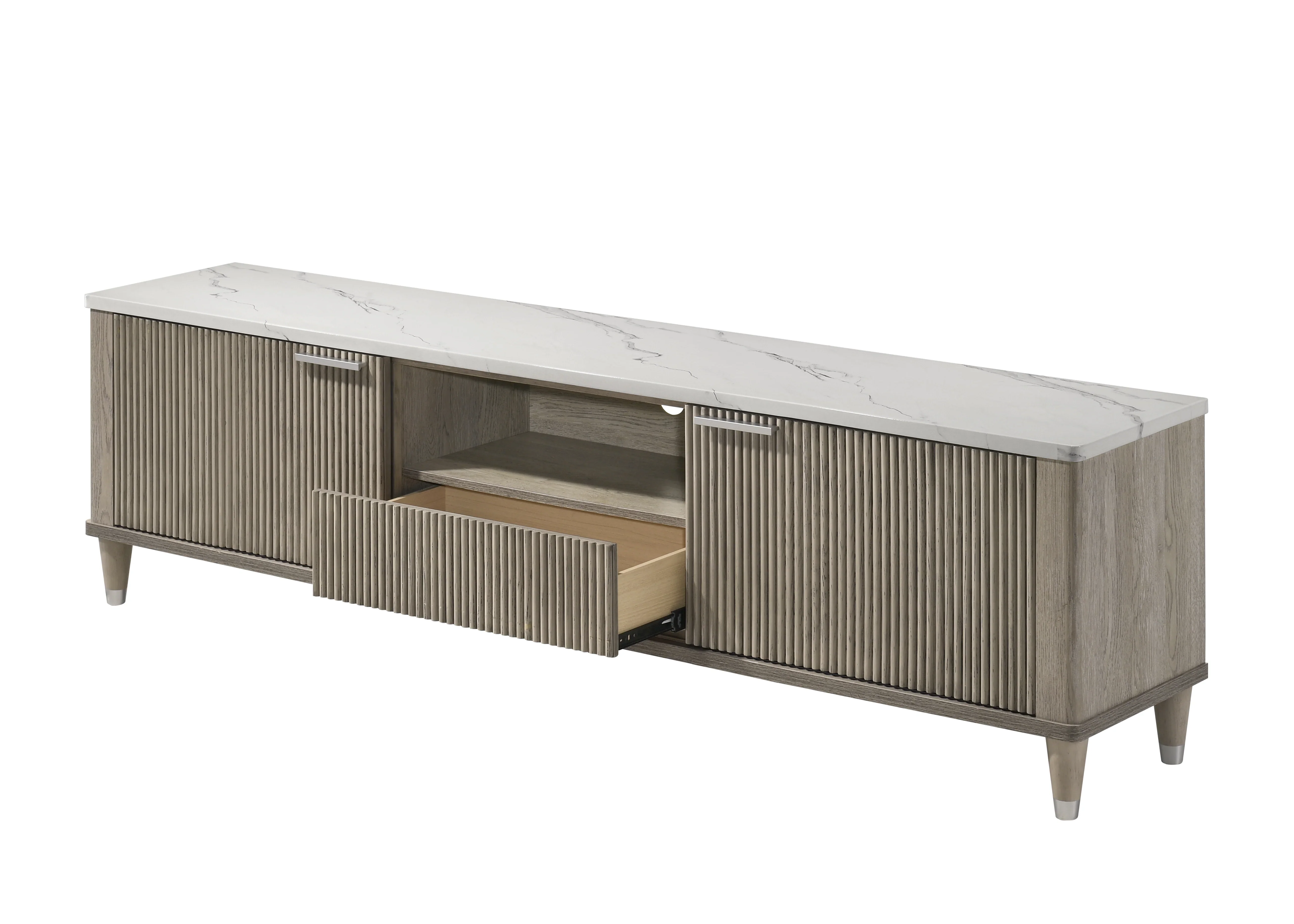 Britany Entertainment Console in Driftwood or Black - Image 8
