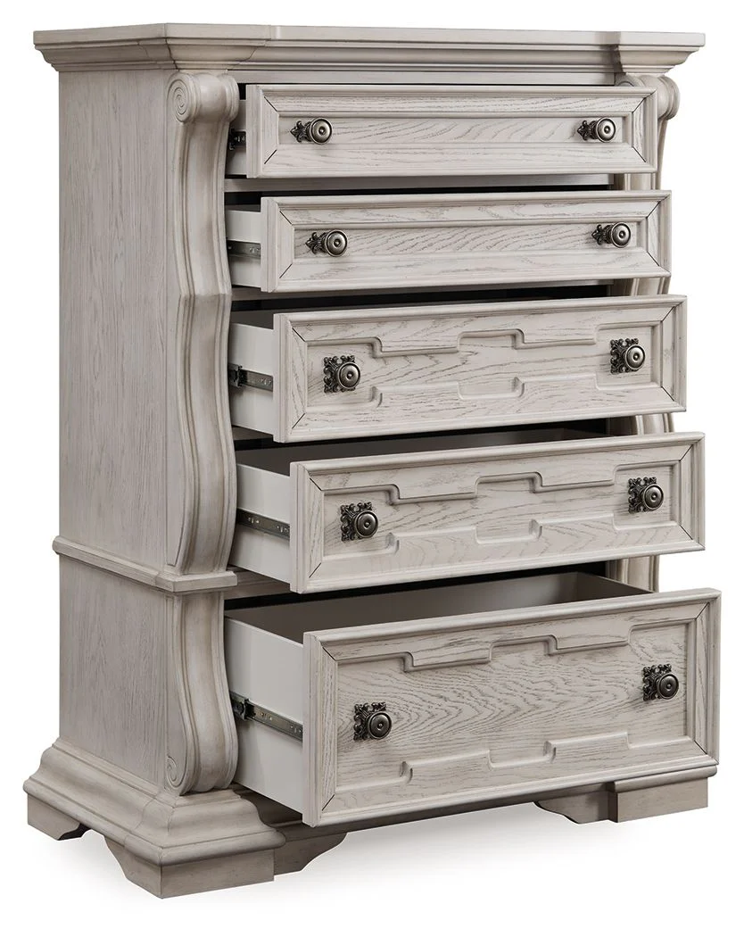 Bruchandi - Five Drawer Chest - Antique White - Image 2