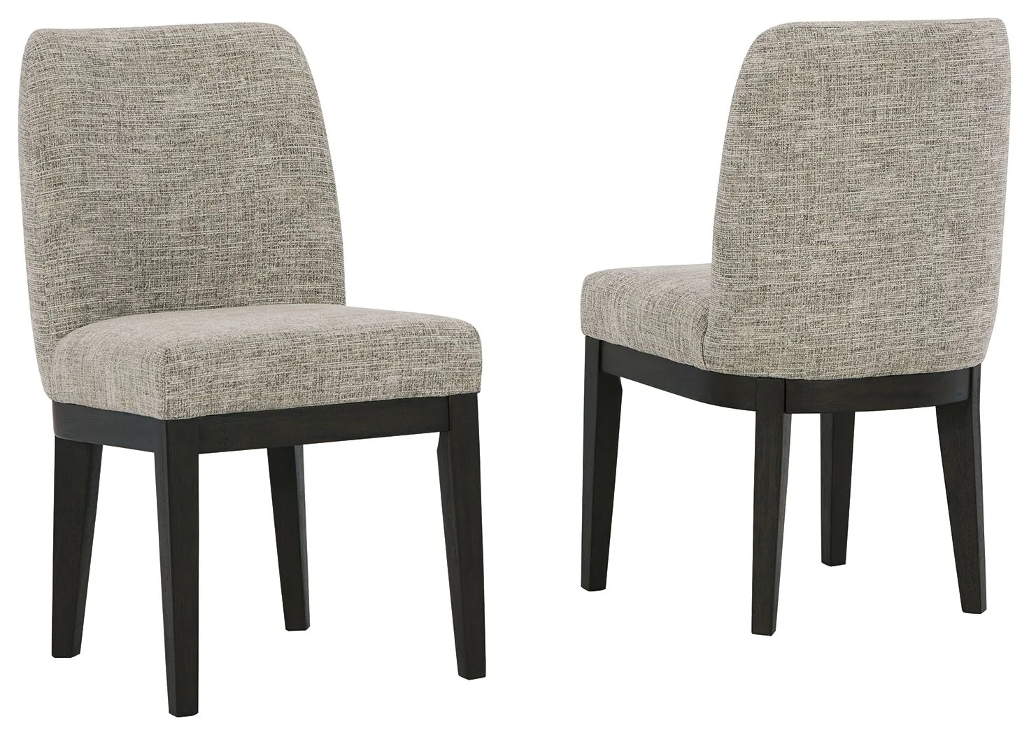 Burkhaus - Dining UPH Side Chair (Set of 2) - Beige / Dark Brown - Image 4
