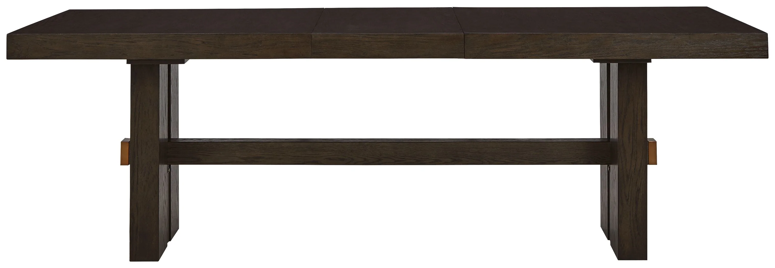 Burkhaus - Rectangular Dining Room Extension Table - Dark Brown - Image 2