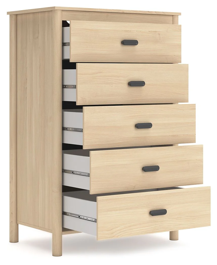 Cabinella - Five Drawer Chest - Tan - Image 4