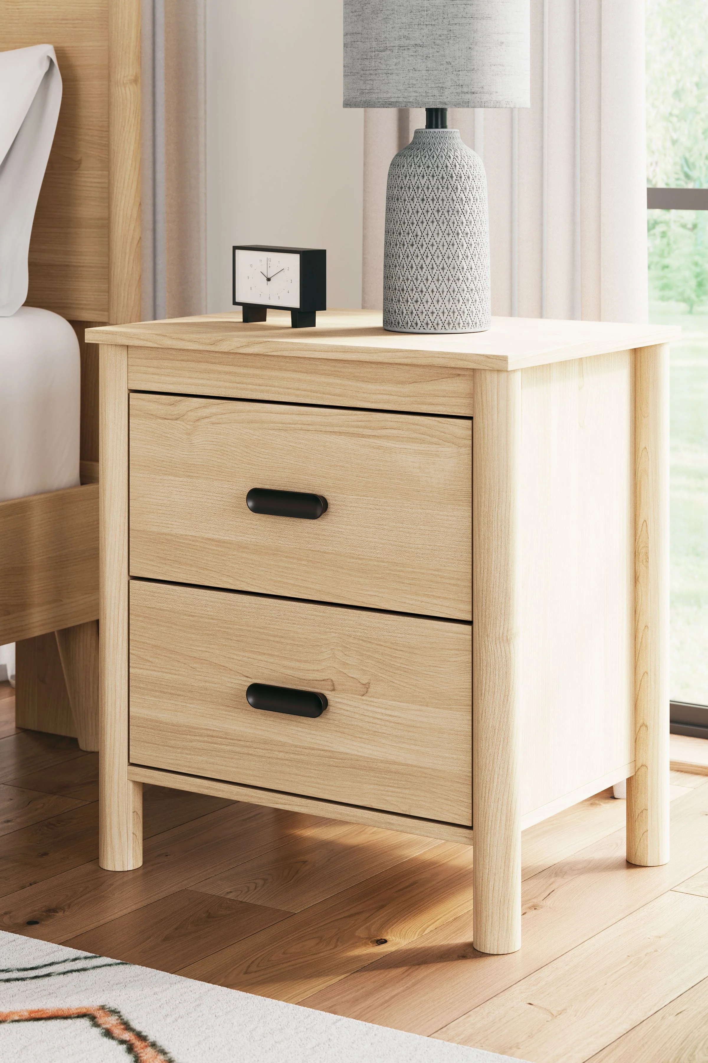 Cabinella - Two Drawer Night Stand - Tan - Image 3