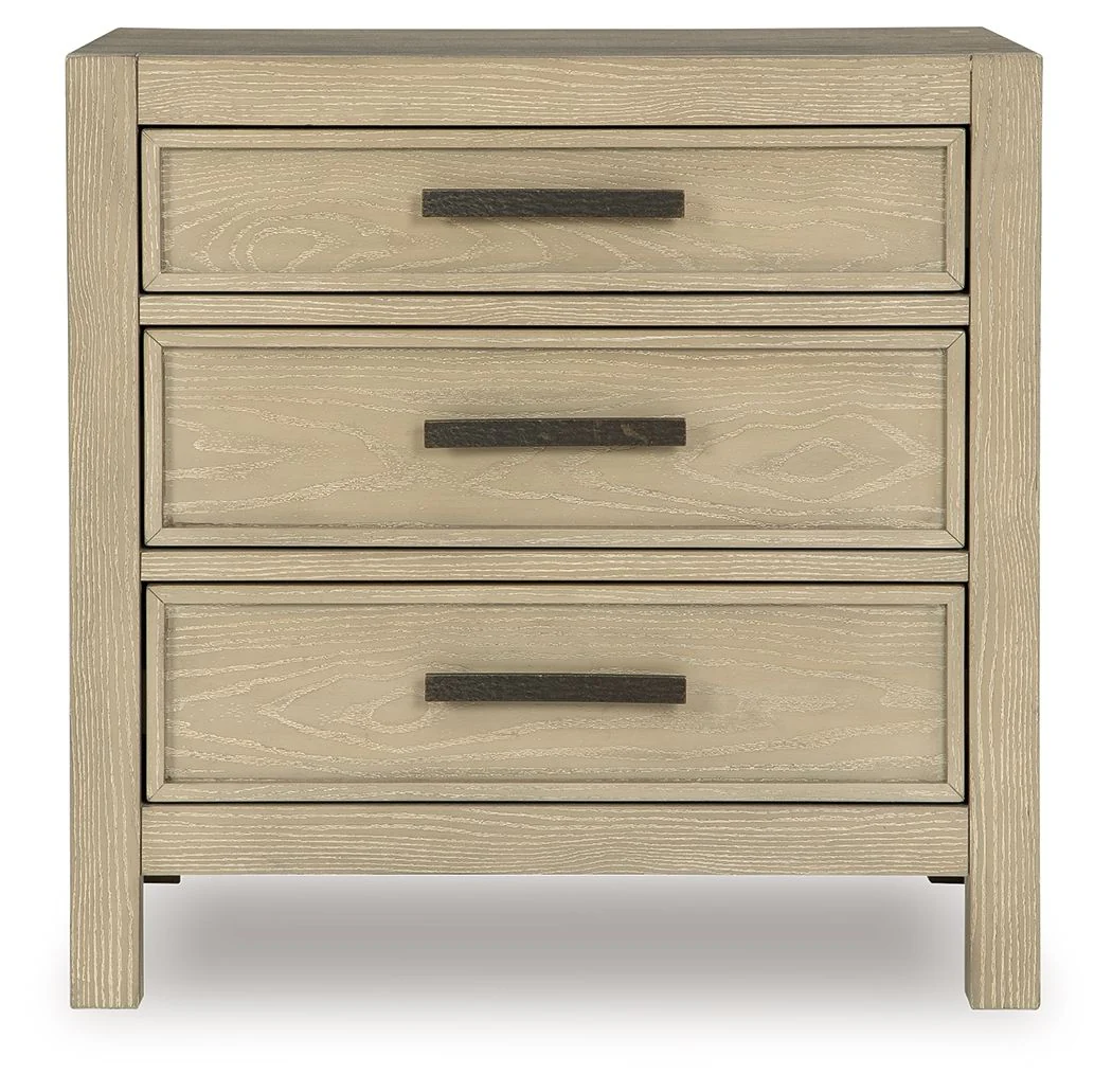 Calmoro - Three Drawer Night Stand - Gray - Image 3