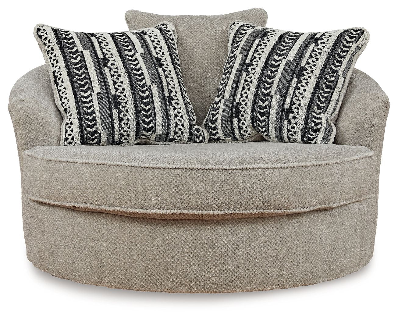 Calnita - Oversized Swivel Accent Chair - Sisal - Image 3