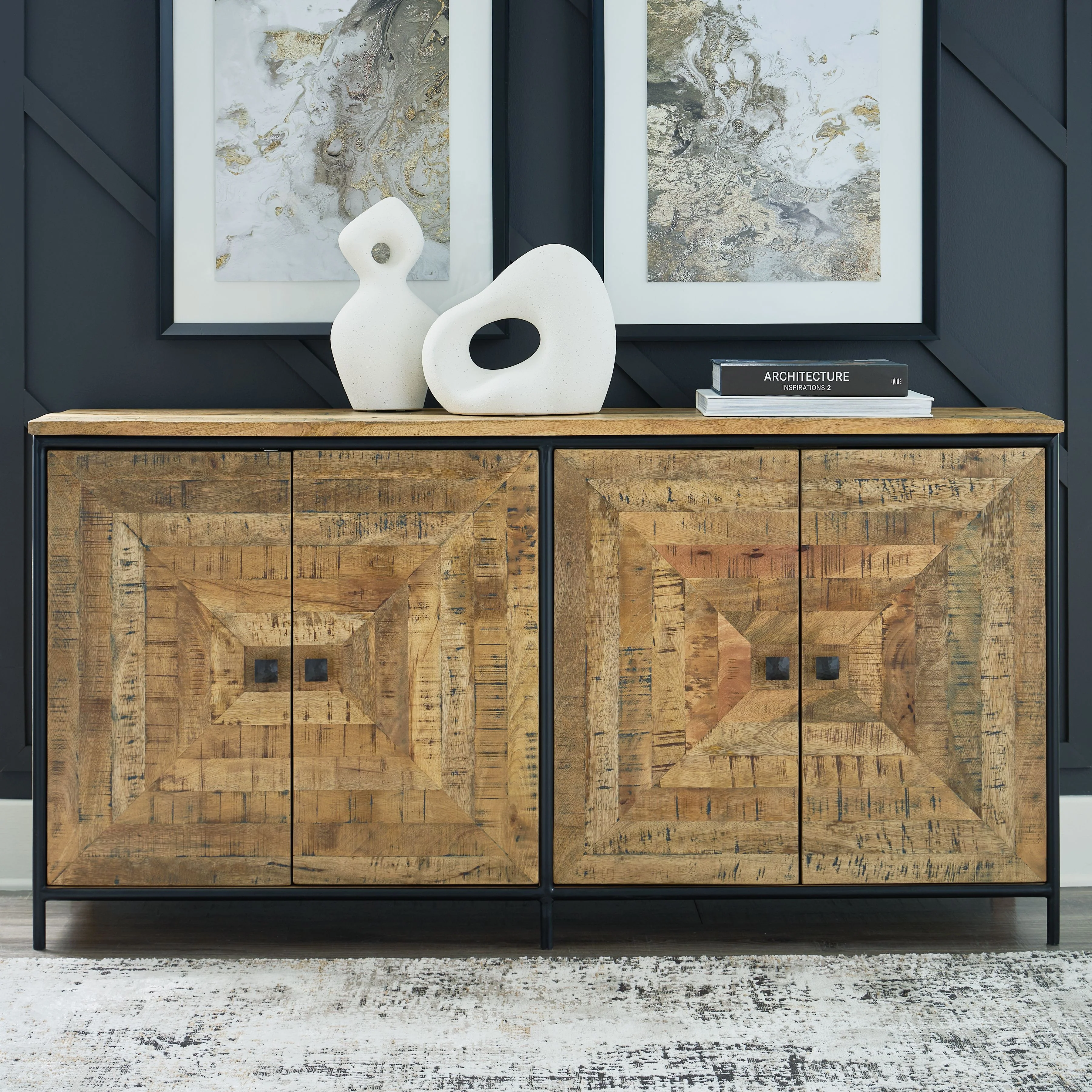 Camney - Accent Cabinet - Brown / Black - Image 2