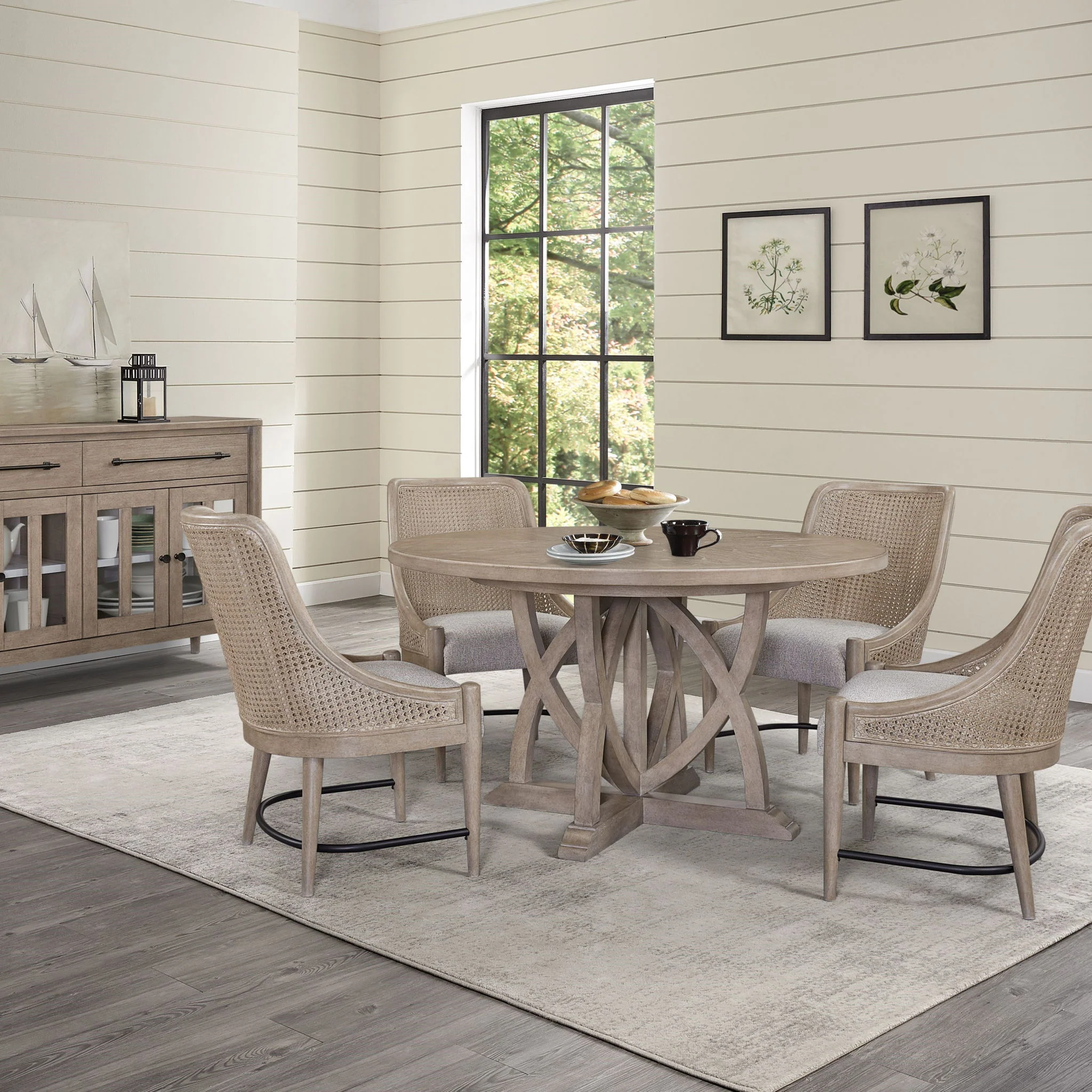 Cane Backed Host Chair Colored (Set of 2) - Sand - Image 2