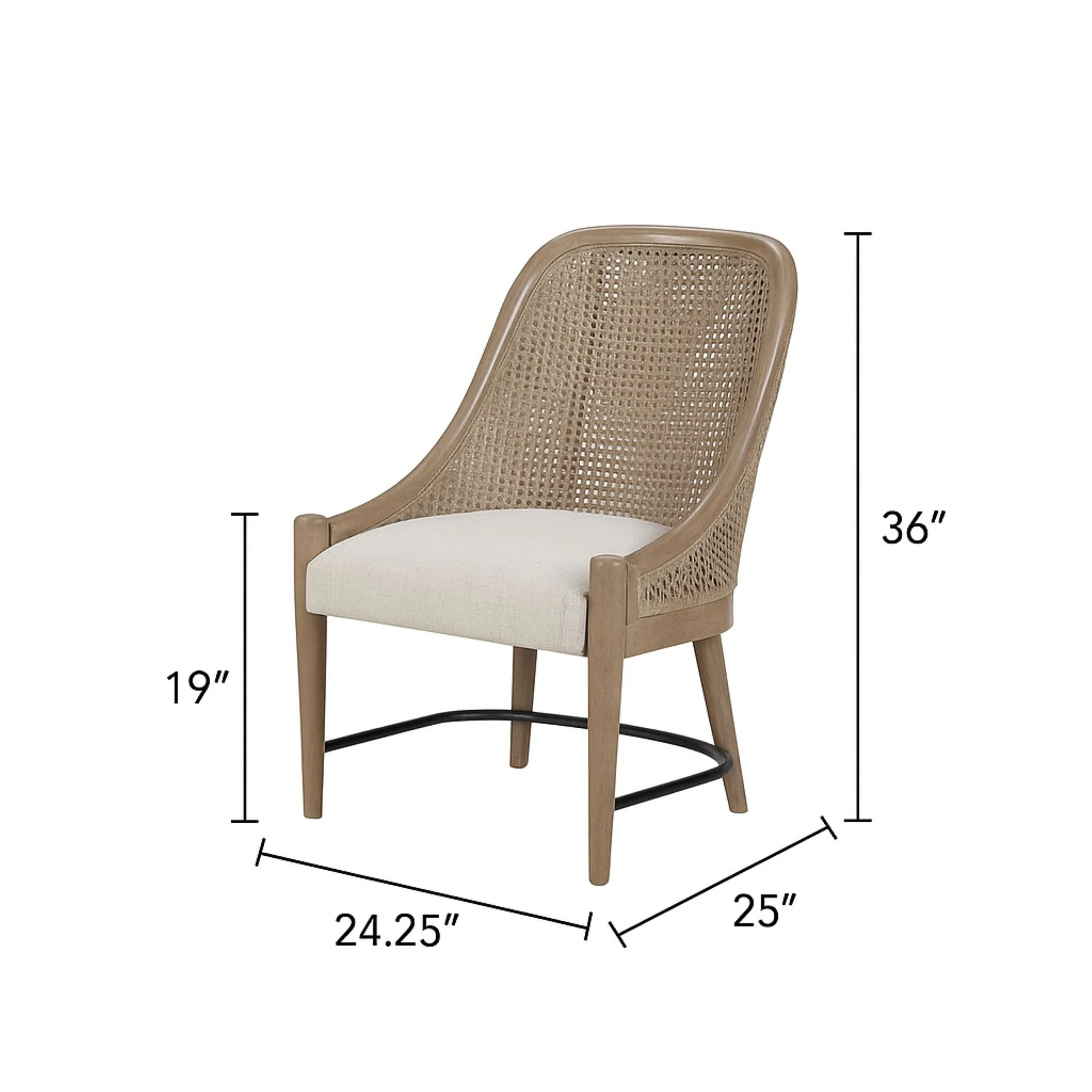 Cane Backed Host Chair Colored (Set of 2) - Sand - Image 3