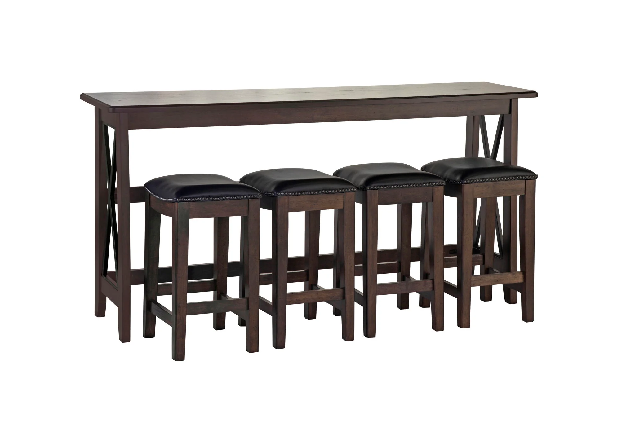 Carmina - Stool (Set of 2) - Dark Brown / Black - Image 3