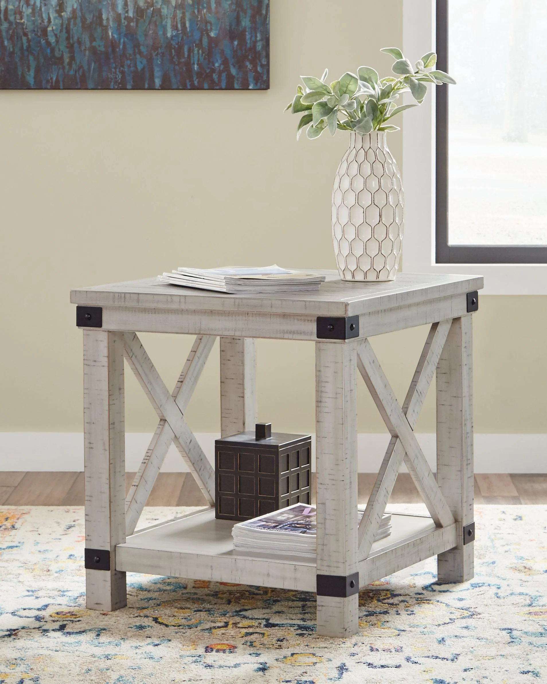 Carynhurst - Rectangular End Table - Whitewash - Image 3