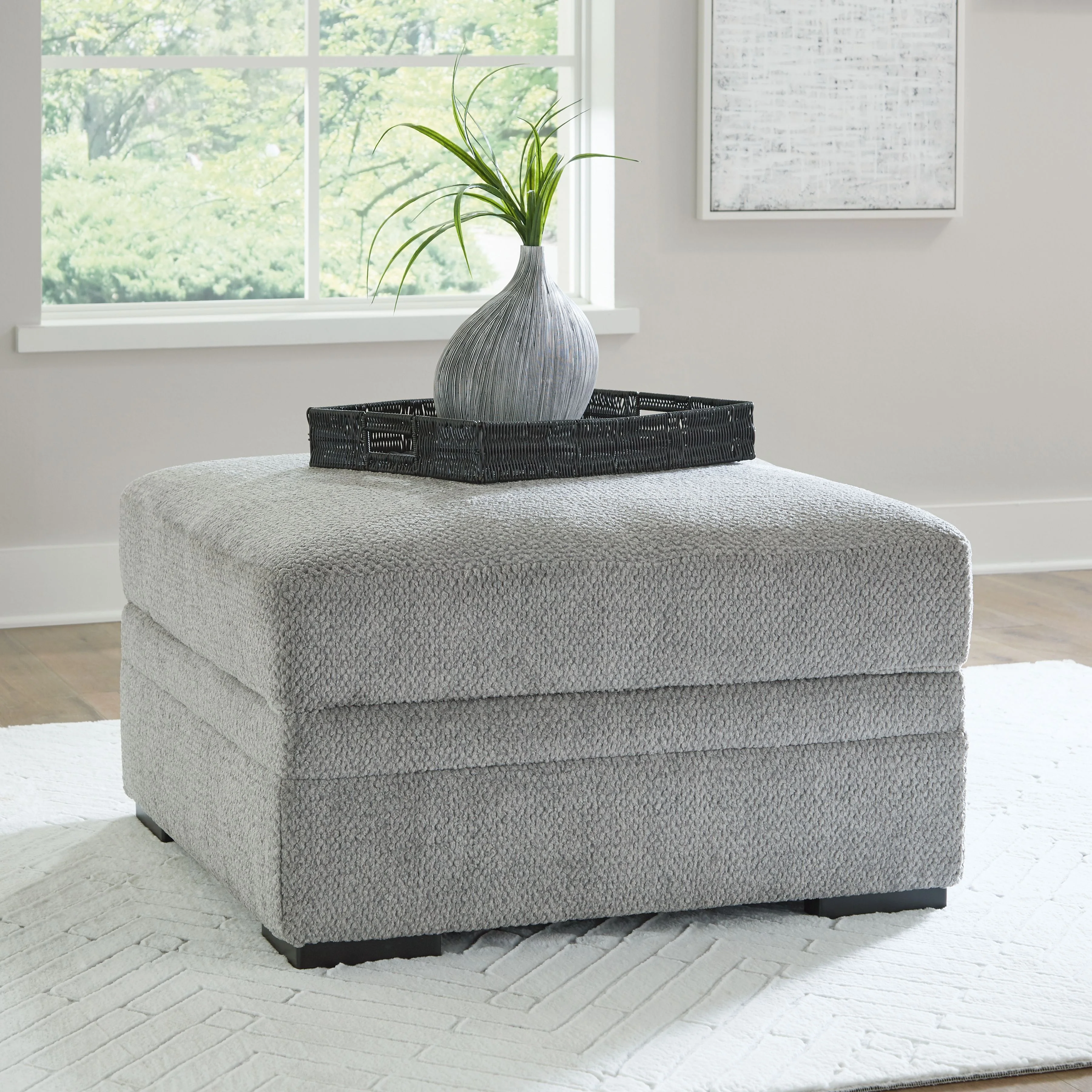 Casselbury - Ottoman With Storage - Cement - Image 3