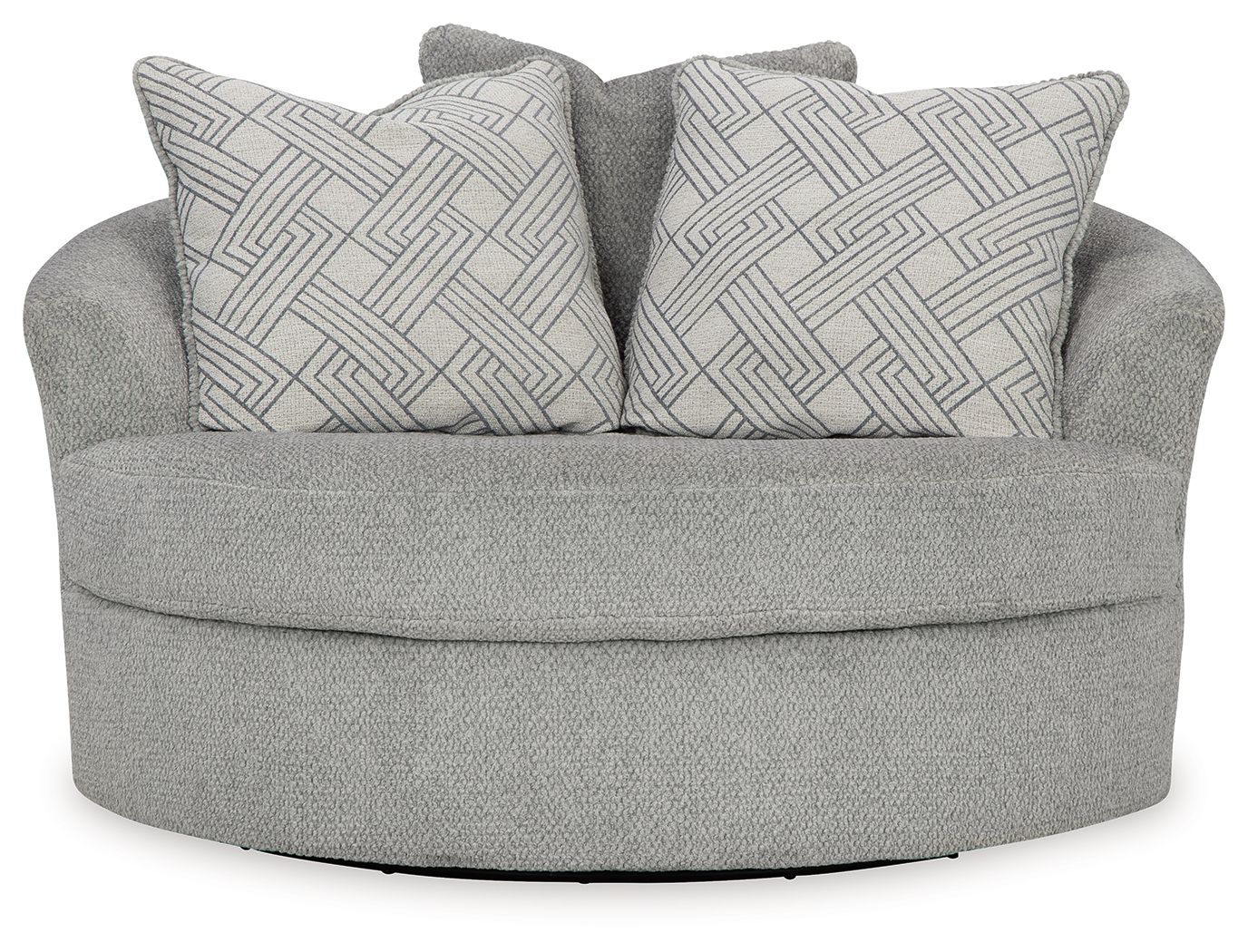 Casselbury - Oversized Swivel Accent Chair - Cement - Image 3
