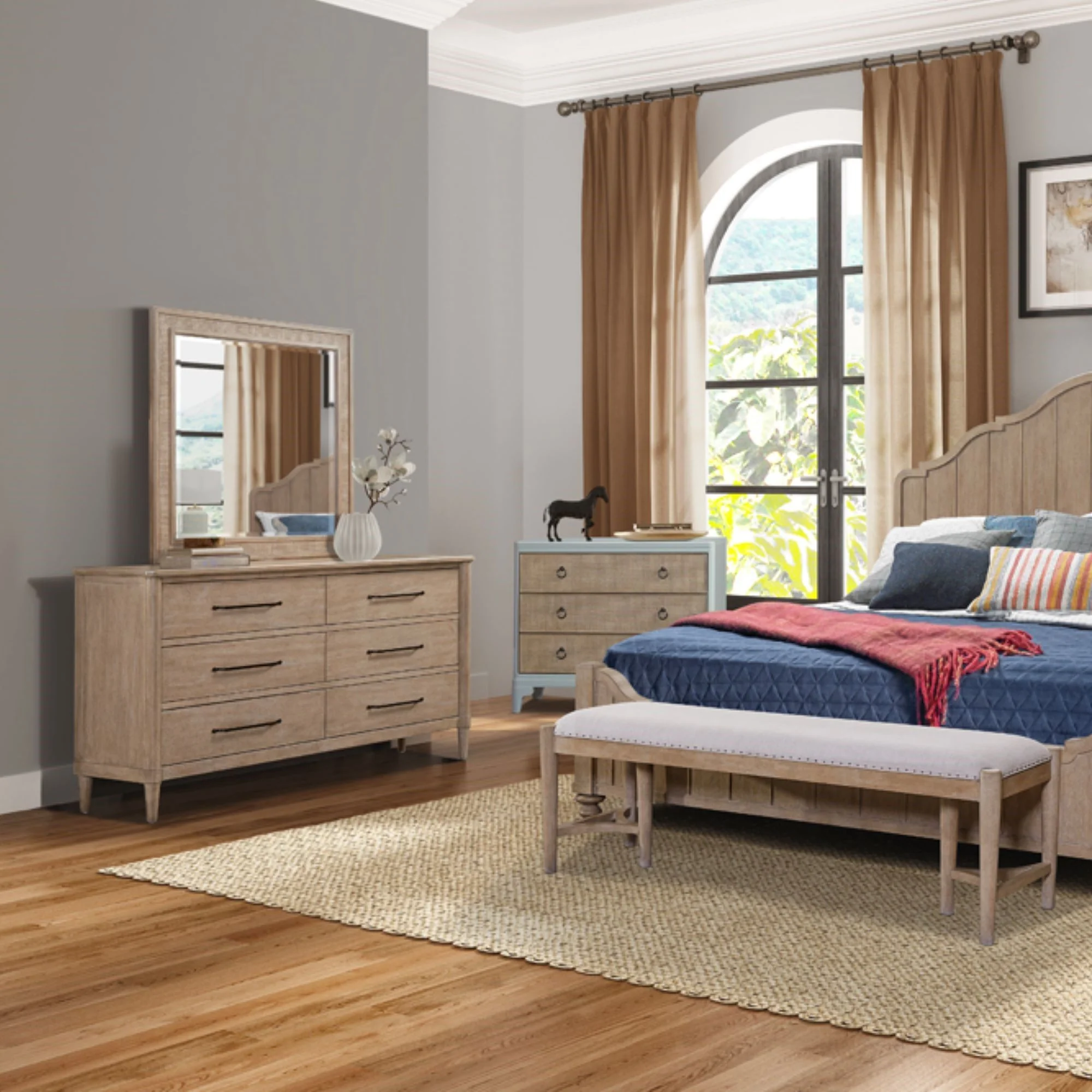 6 Drawer Dresser - Sand - Image 3