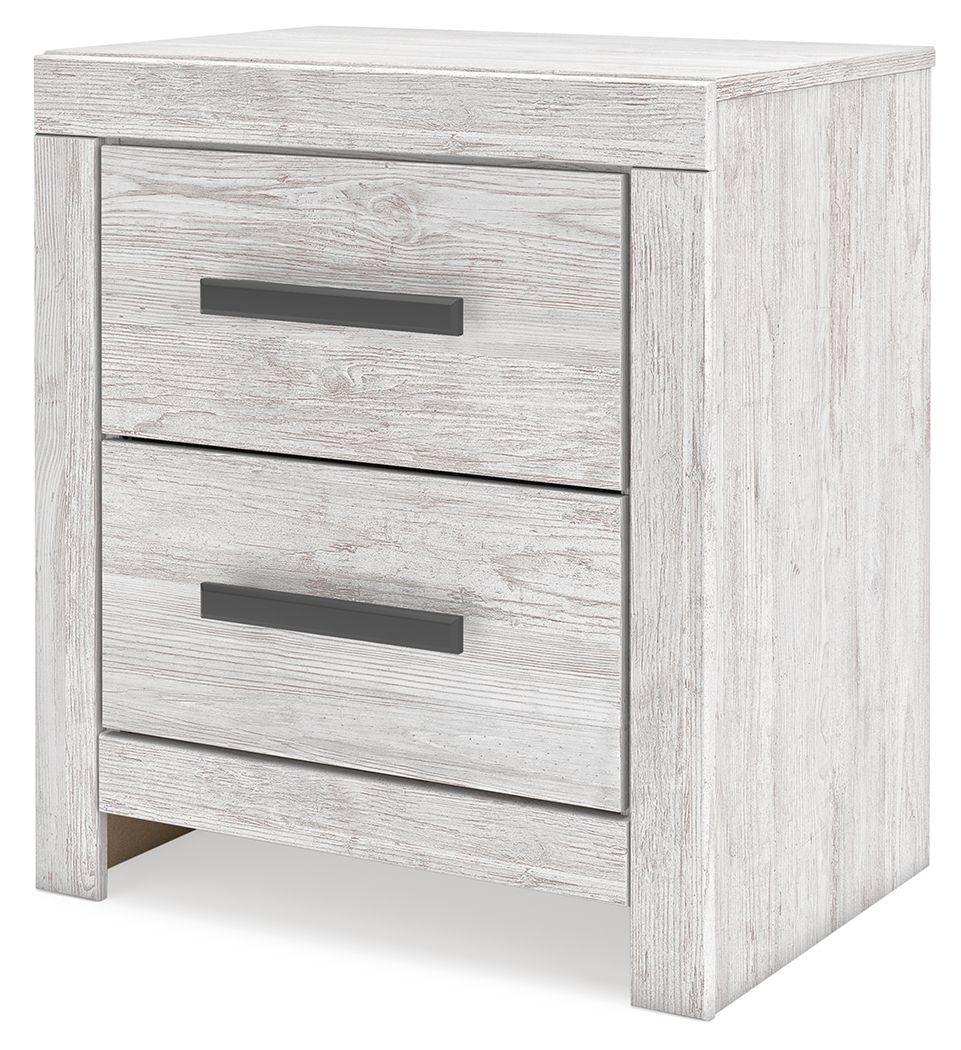 Cayboni - Two Drawer Night Stand - Whitewash - Image 4