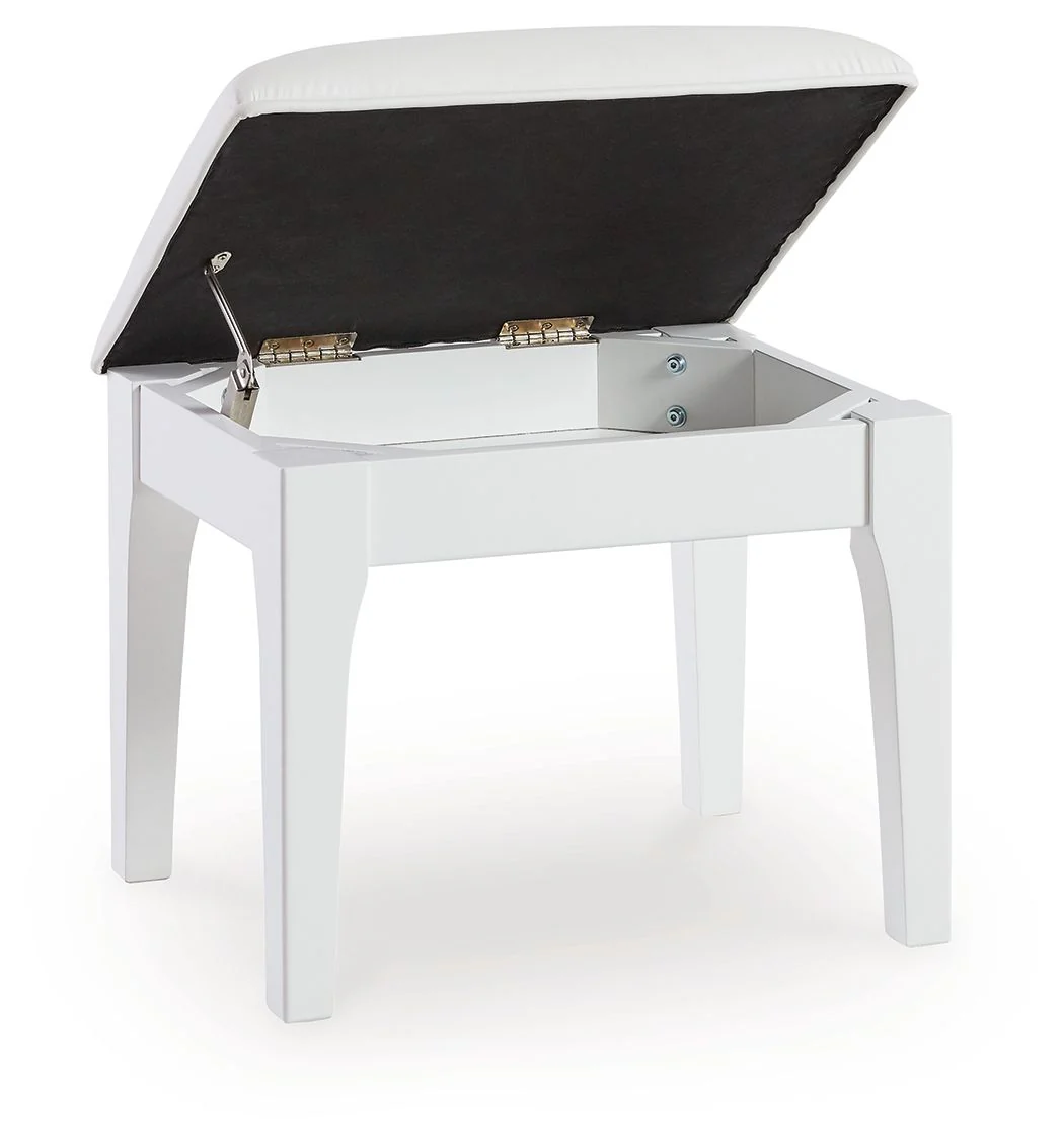 Chalanna - Vanity Stool - White - Image 4
