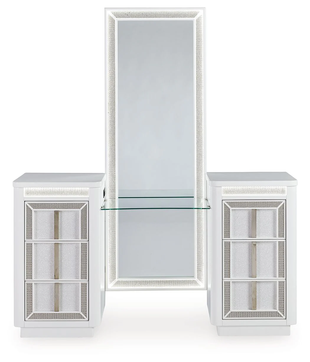 Chalanna - Vanity With Mirror - White - Image 3