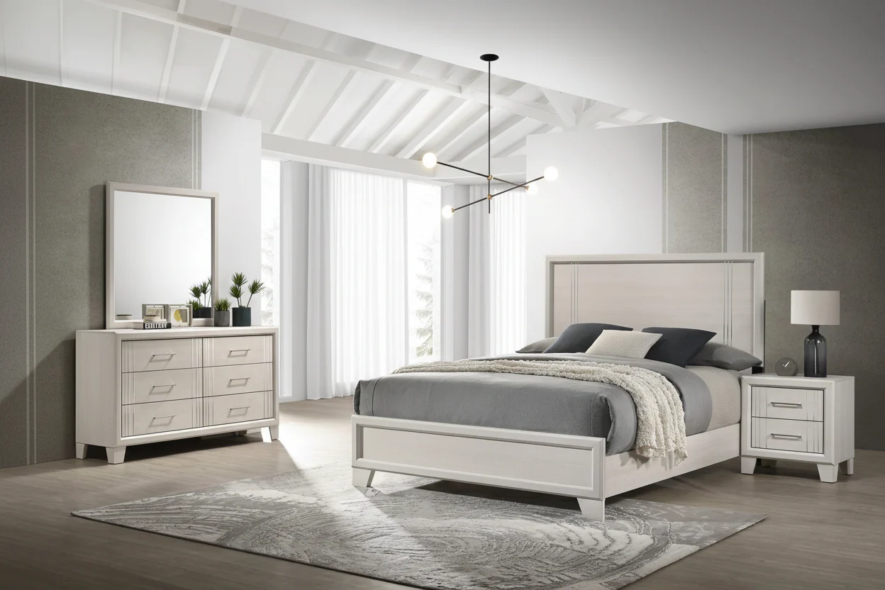 Charlie Bedroom Sets in Charcoal or Antique White - Image 3