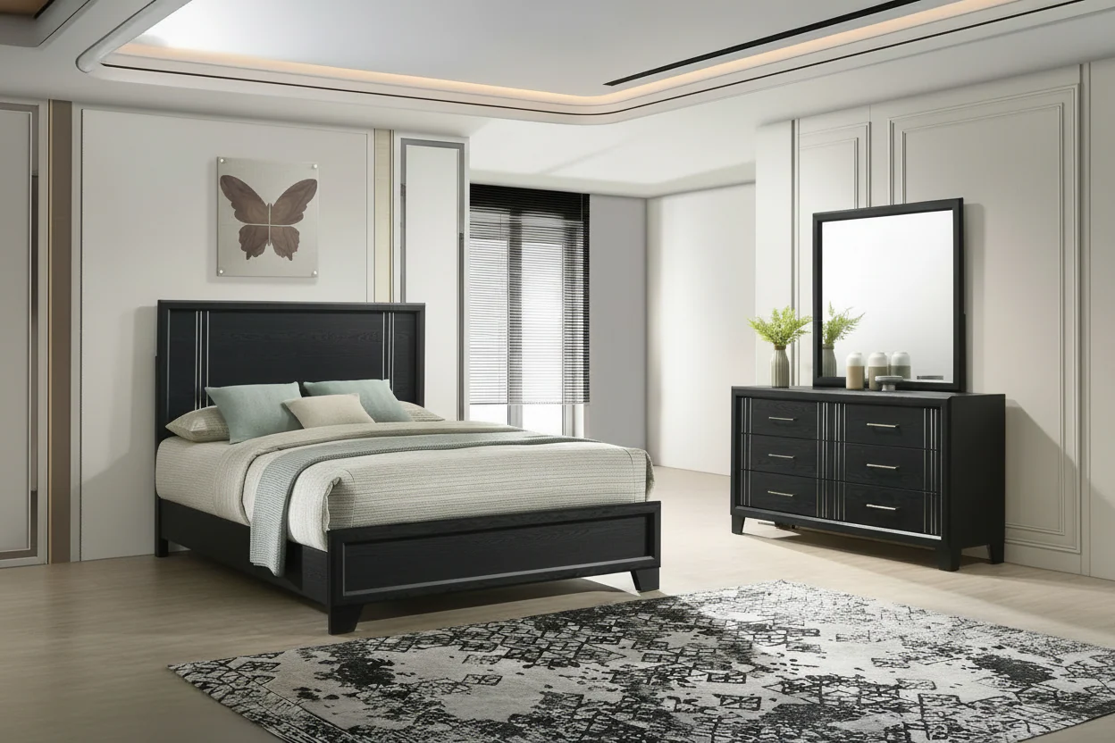 Charlie Bedroom Sets in Charcoal or Antique White - Image 6