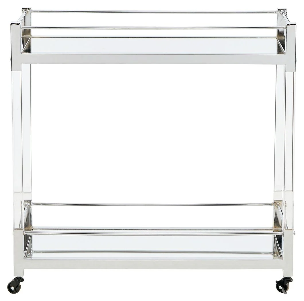 Chaseton - Bar Cart - Clear / Silver Finish - Image 4