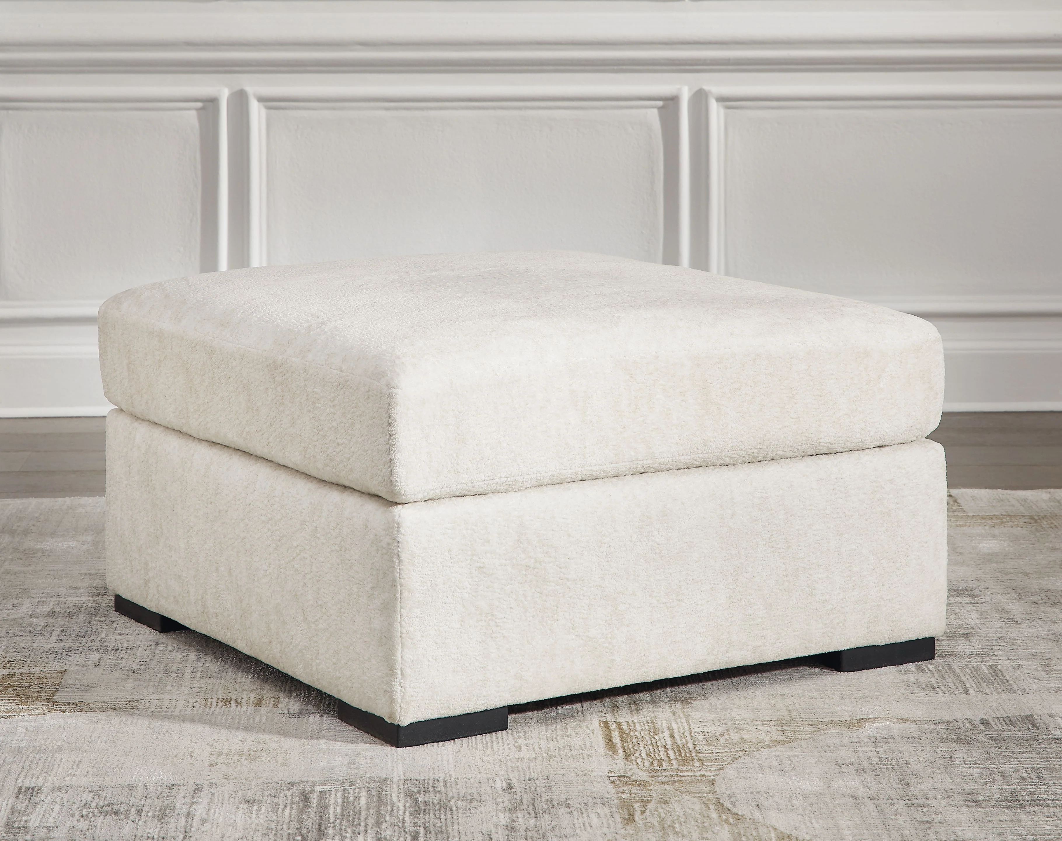 Chessington - Oversized Accent Ottoman - Ivory - Image 3