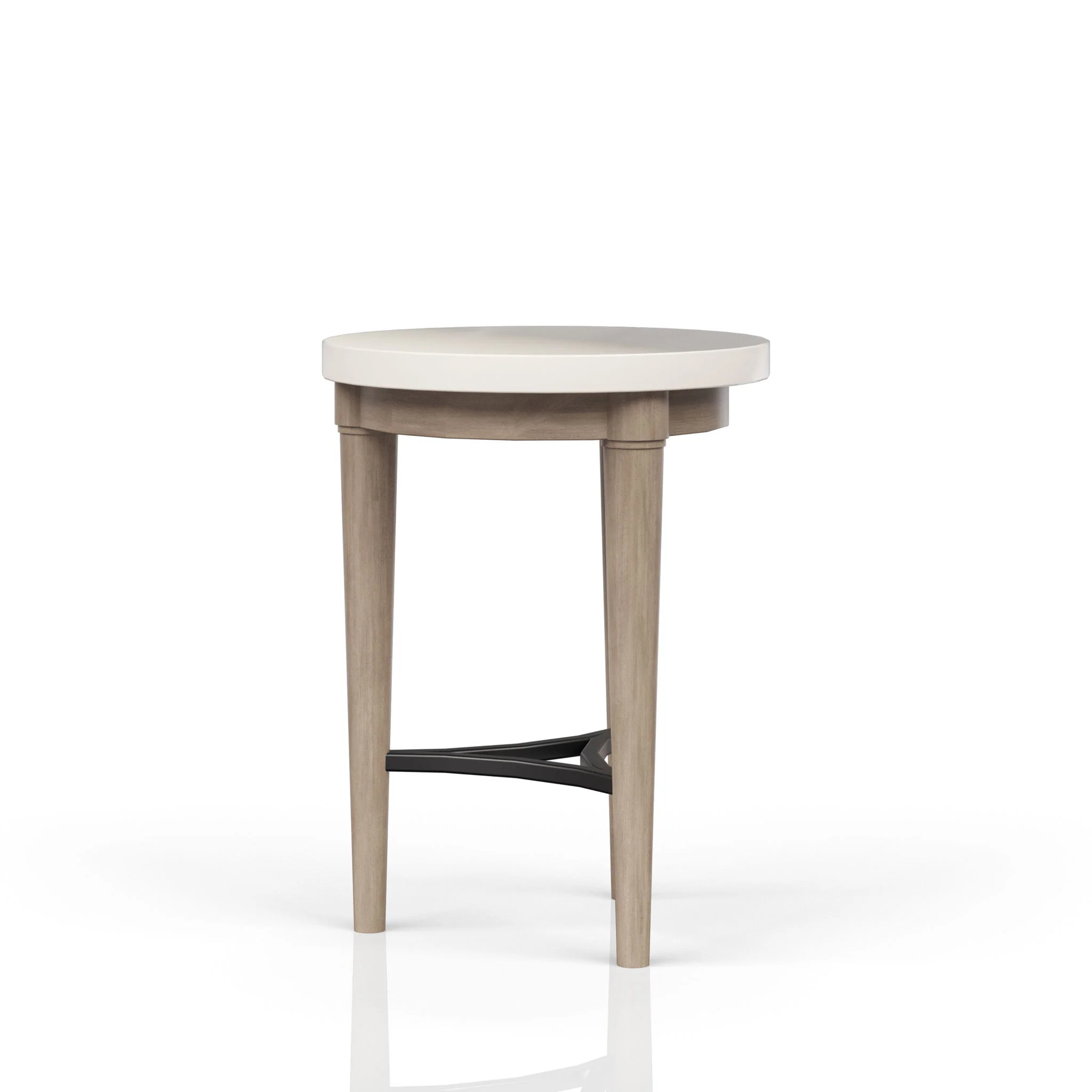 Citrus Heights - Chairside Table With Cement Top - Sand - Image 2