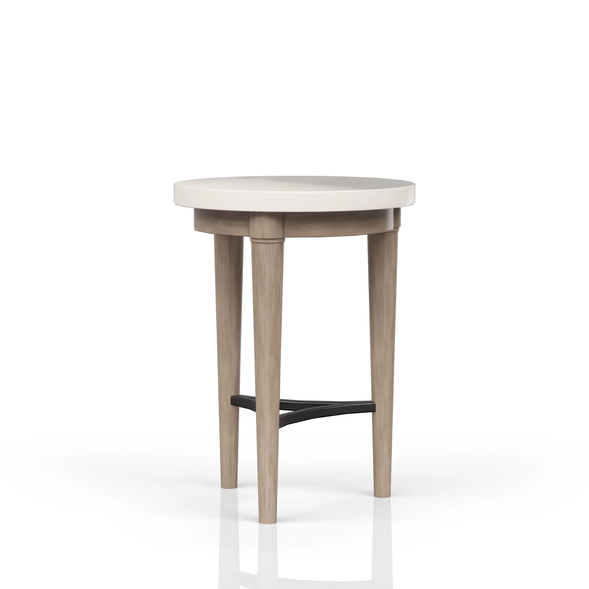 Citrus Heights - Chairside Table With Cement Top - Sand - Image 3