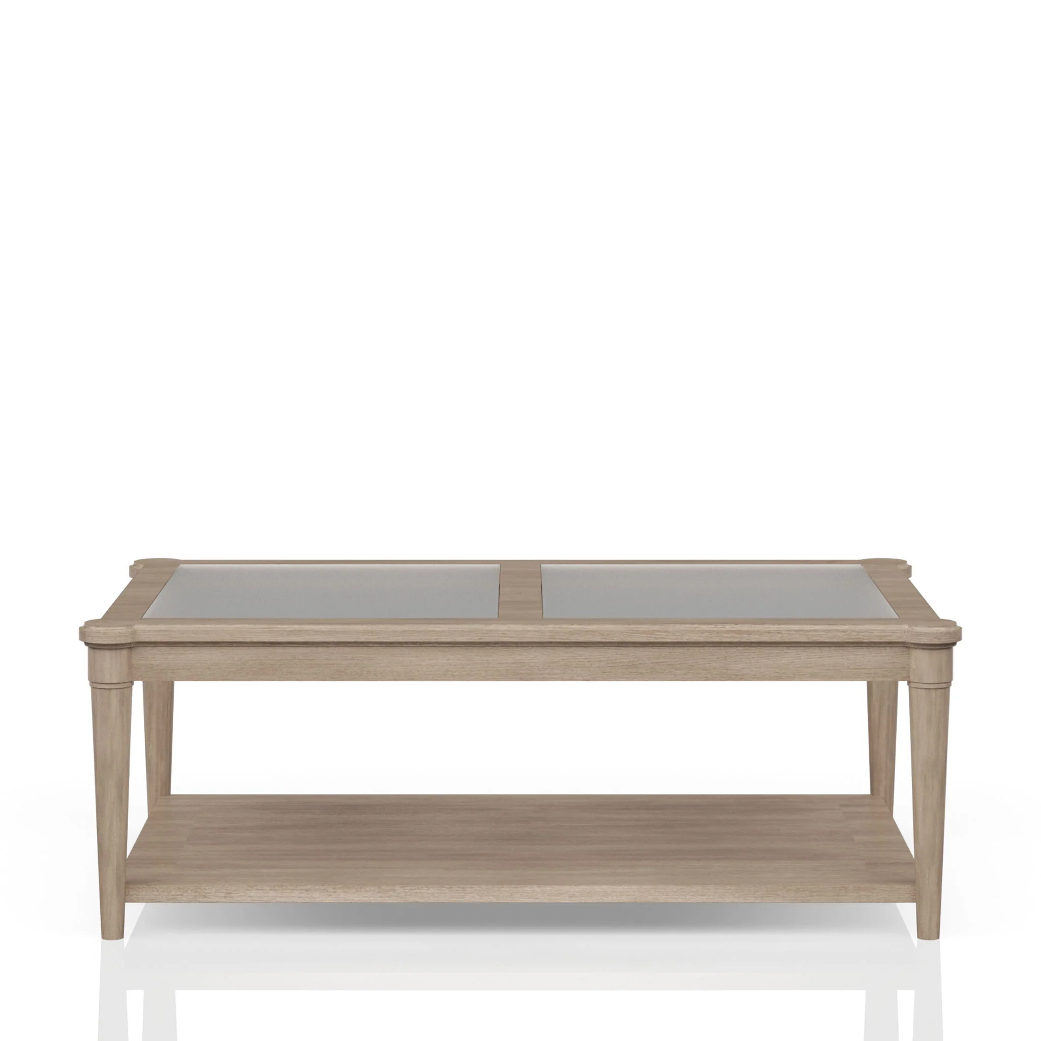 Citrus Heights - Frosted Glass Top Cocktail Table With Casters - Sand - Image 4