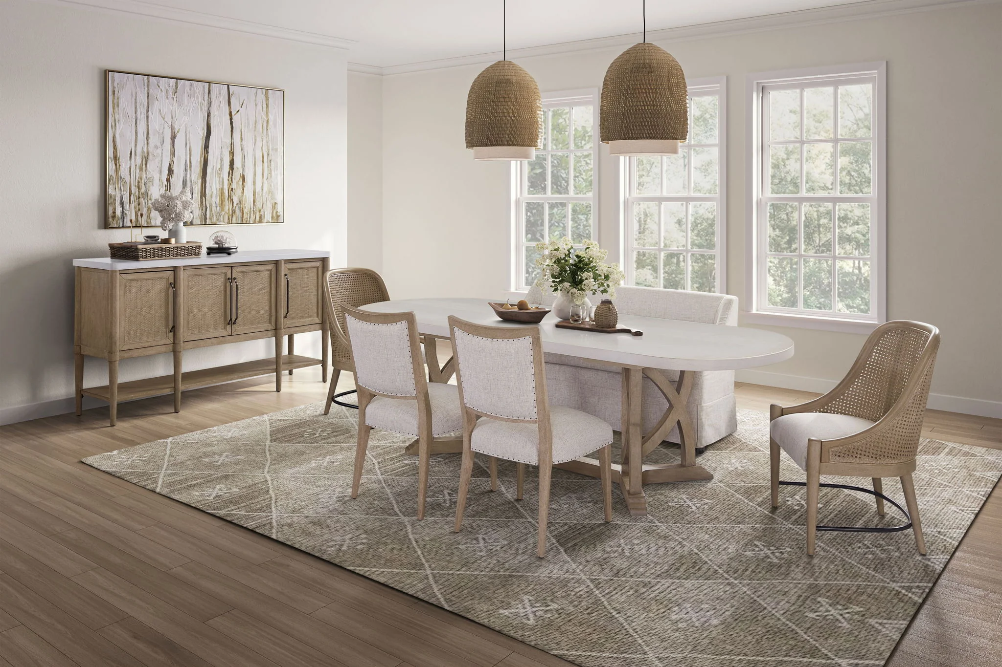 Citrus Heights - Pillar Trestle Table - Sand - Image 2