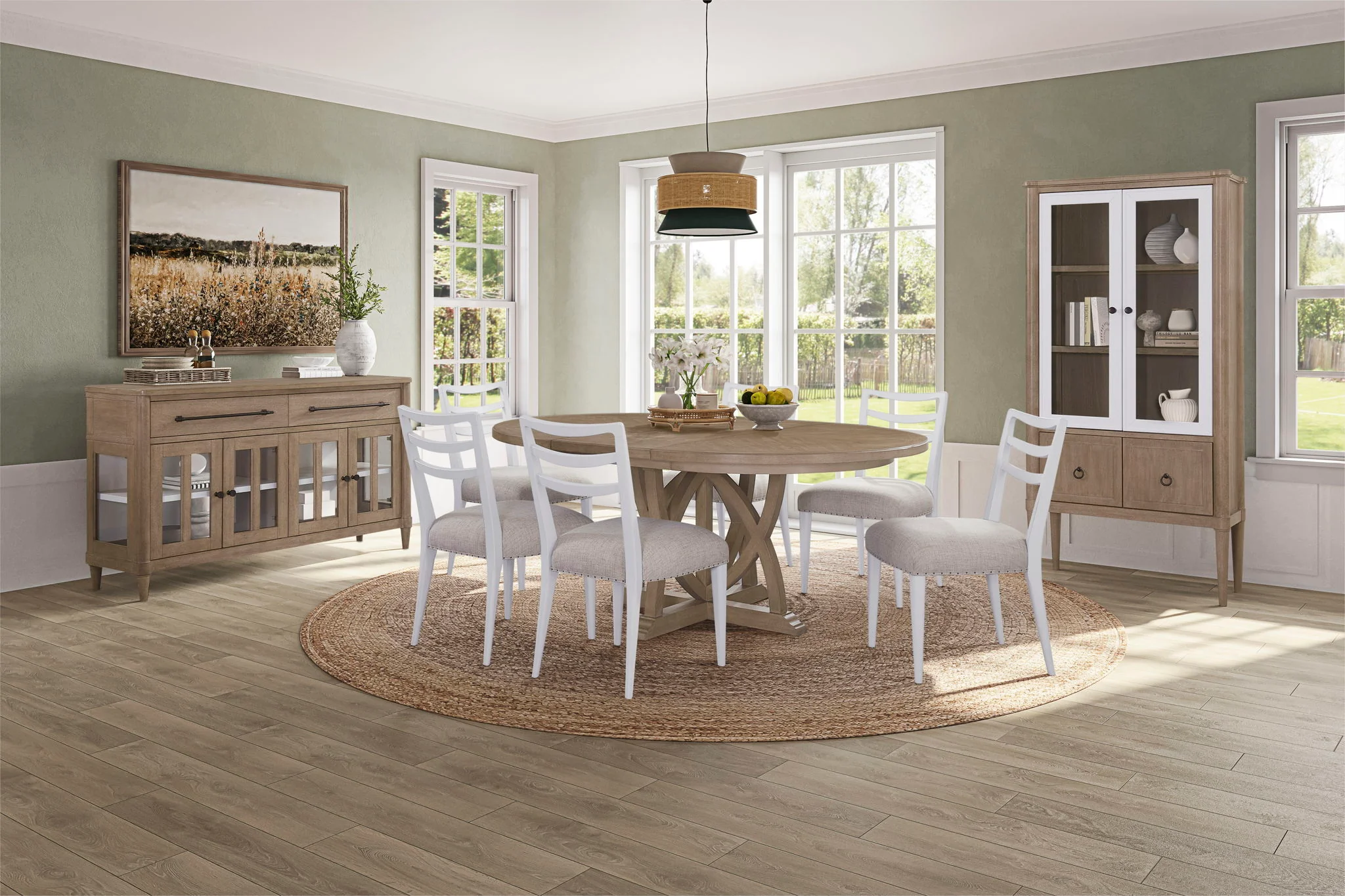 Citrus Heights - Round Table With Leaf - Sand - Image 4