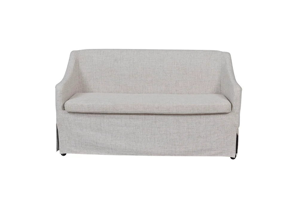 Citrus Heights - Slip Covered Settee - Sand / Pearl Silver - Image 2