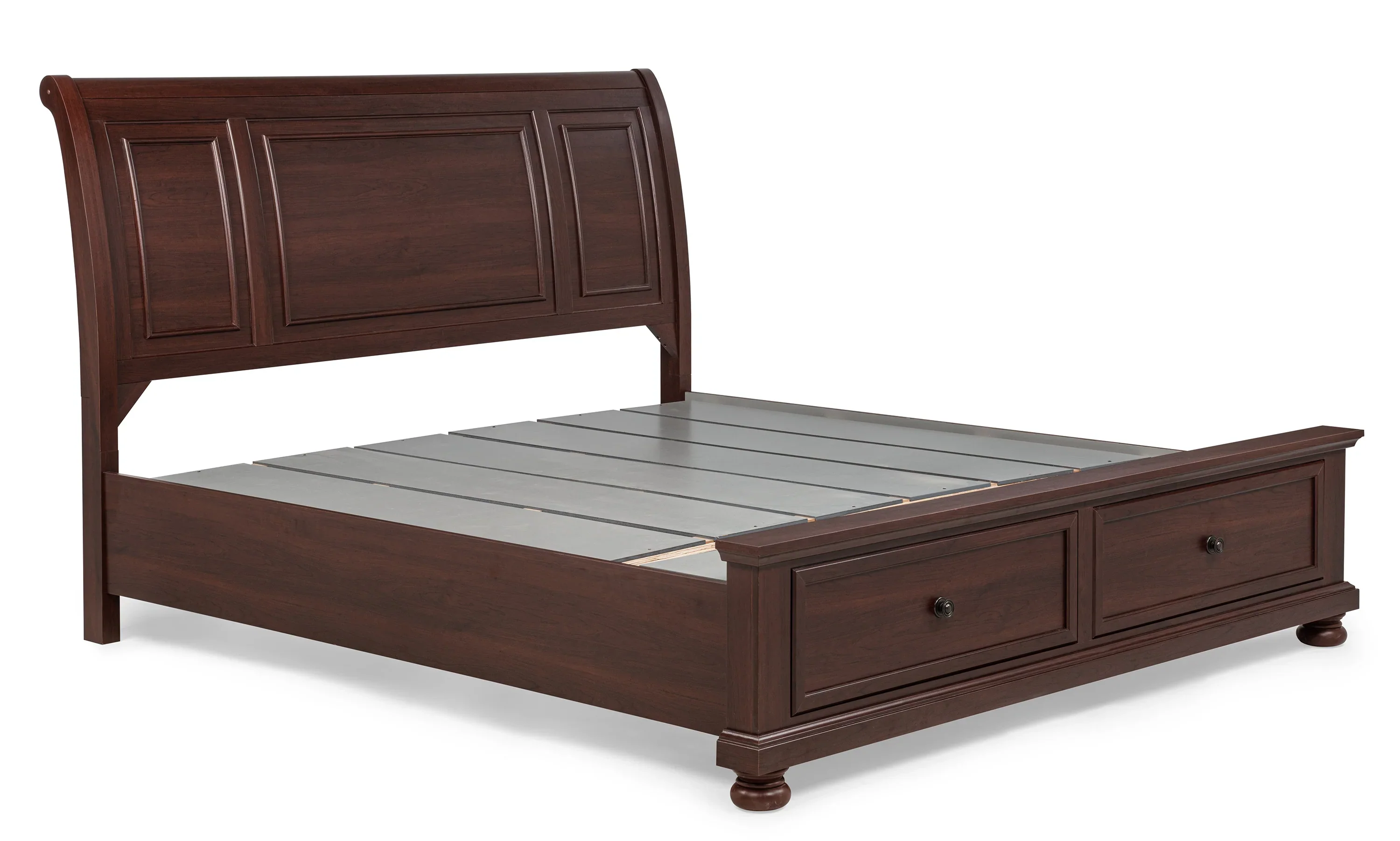 Clairibelle Platform Storage Bed in Dark Cherry - Image 2