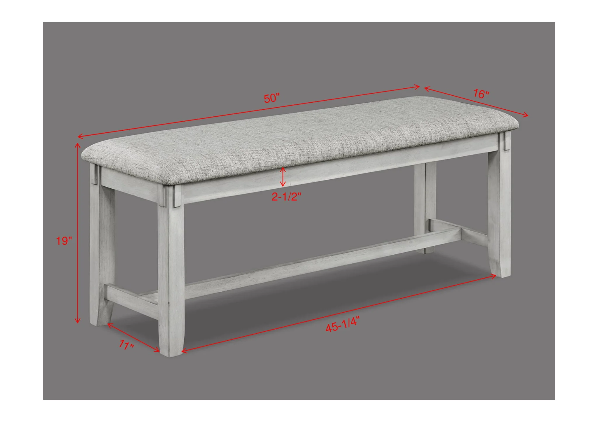 Clara - Bench - Drift Wood - Image 3