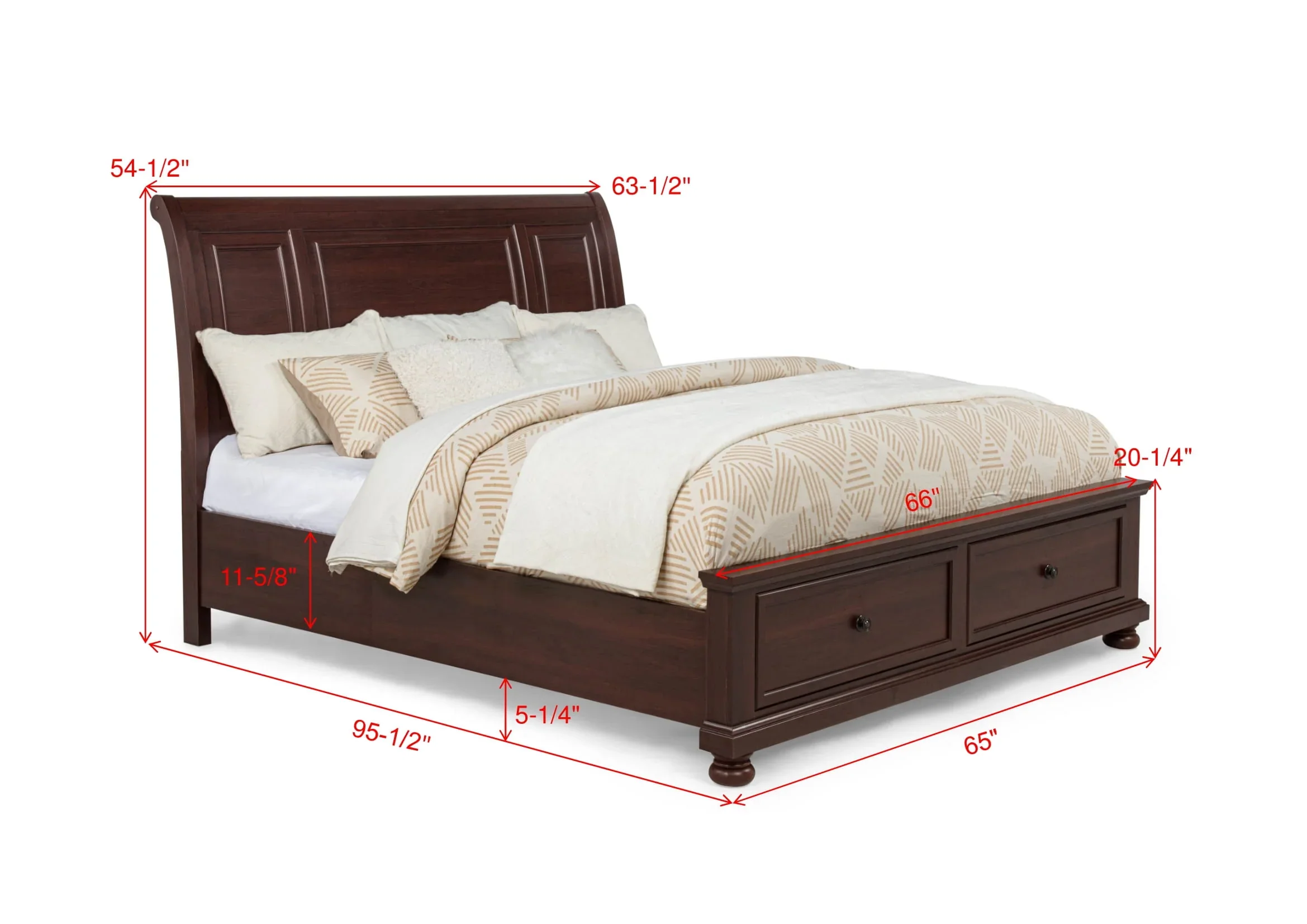 Claribelle Dark Cherry Bedroom Suites - Image 13