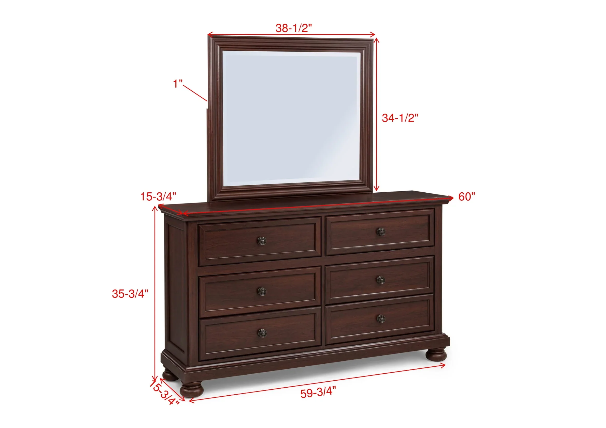 Claribelle Dark Cherry Bedroom Suites - Image 8