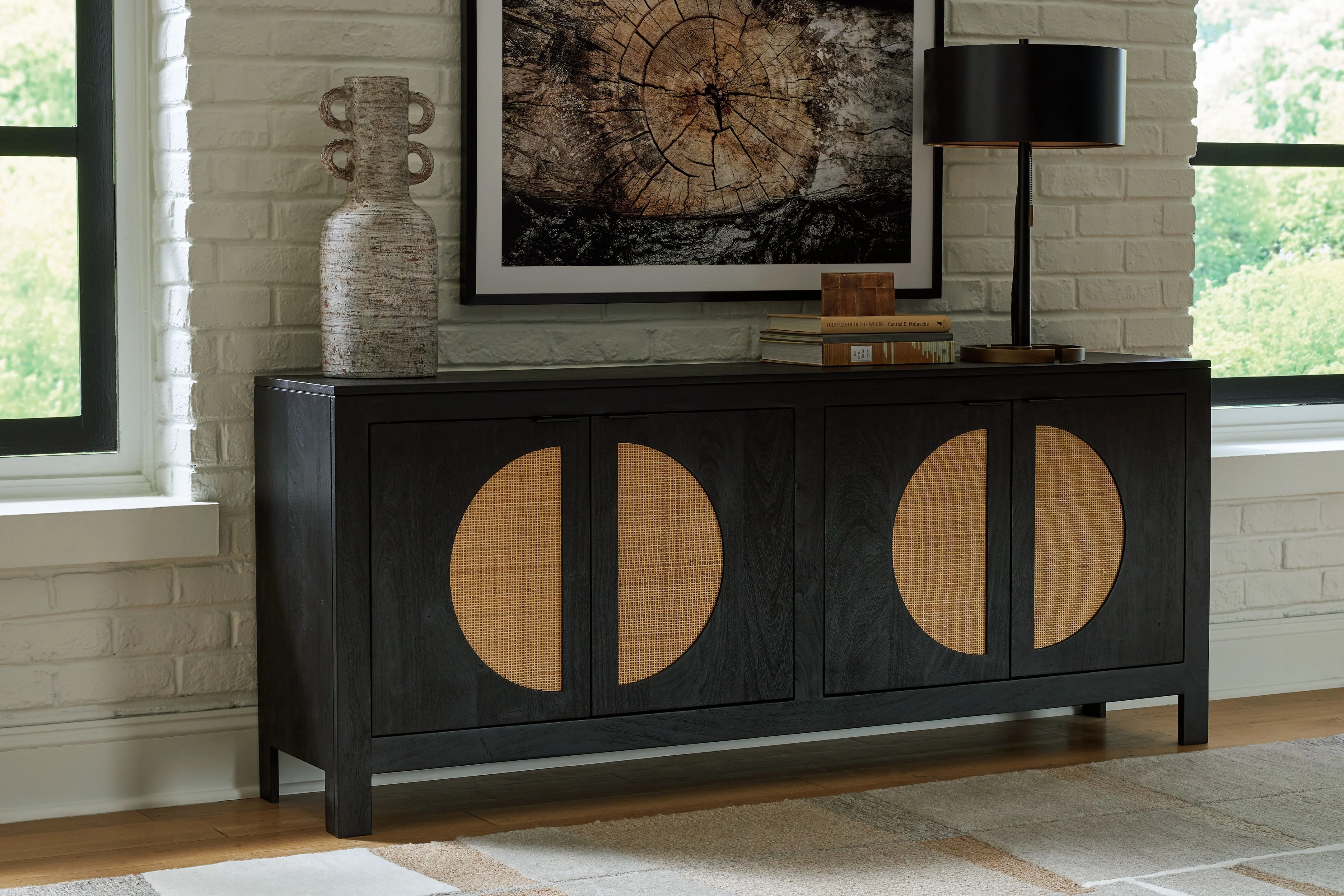 Cliffiings - Accent Cabinet - Black / Natural - Image 4