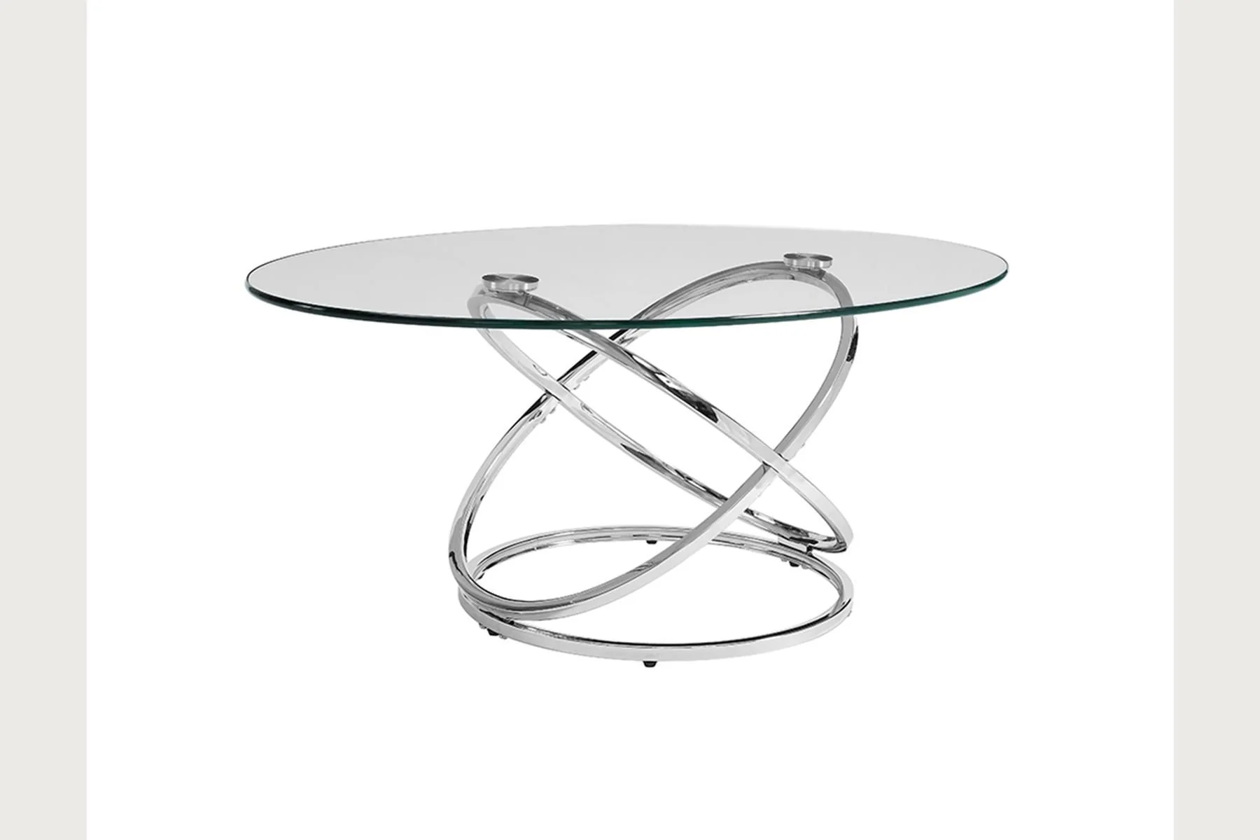 Cocktail Table Set - Chrome - Image 4