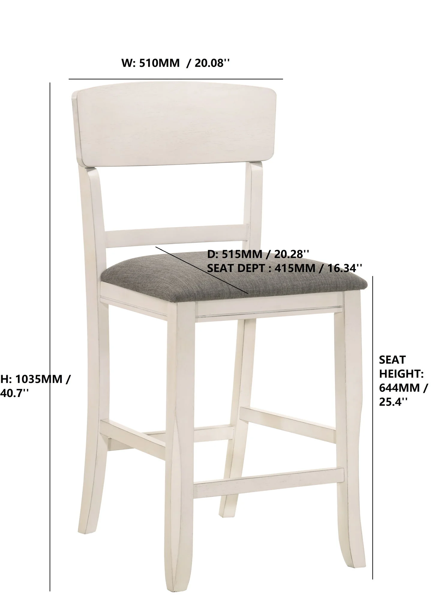 Conner - Counter Height Chair (Set of 2) - Chalk - Image 2