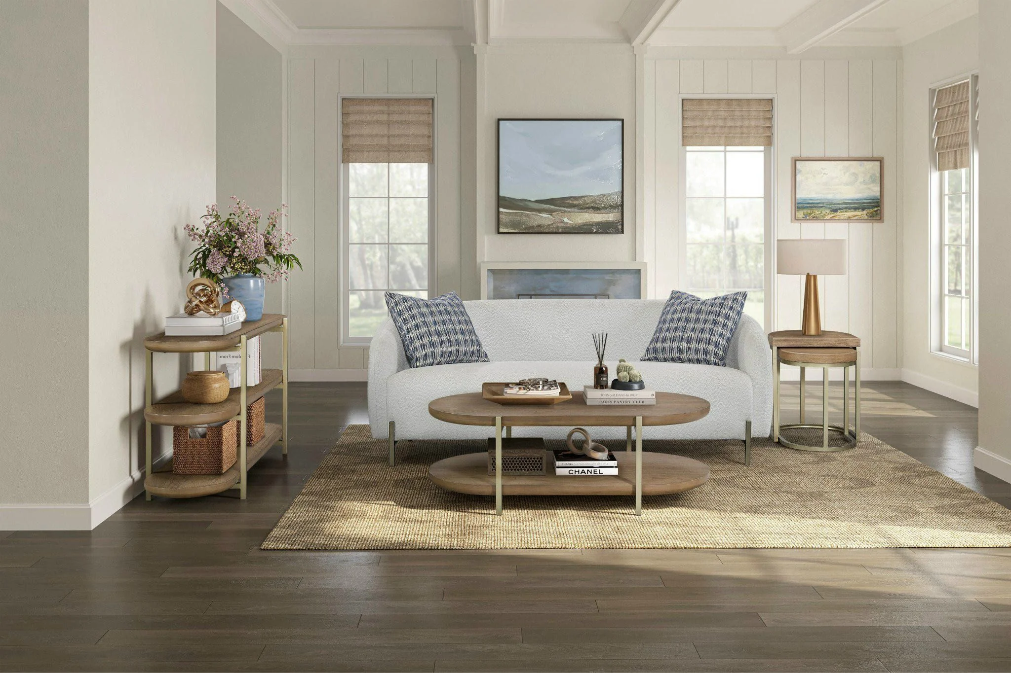 Console Table - Light Brown - Image 4