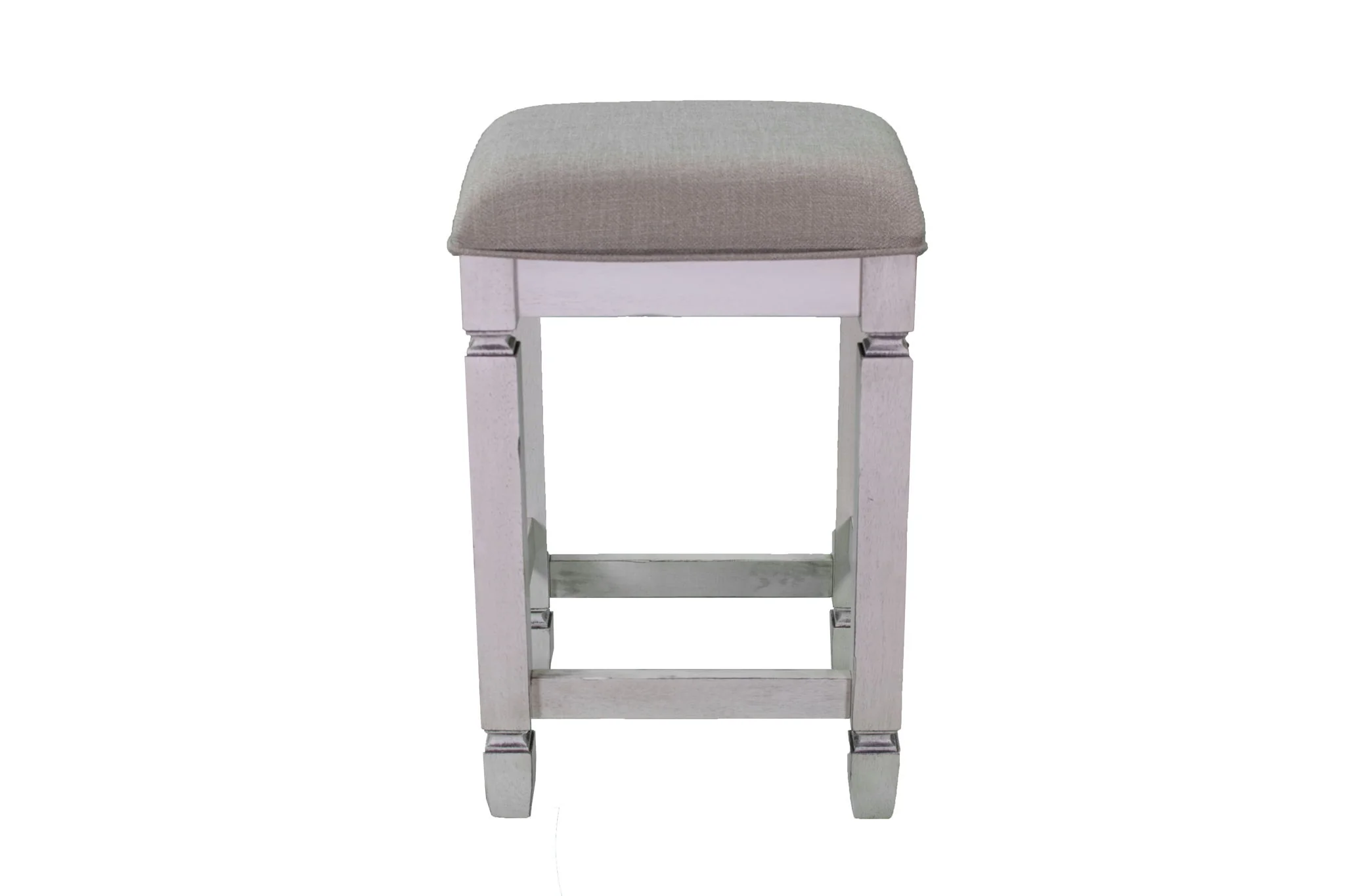 Console Table With 4 Stools - Antique White - Image 3