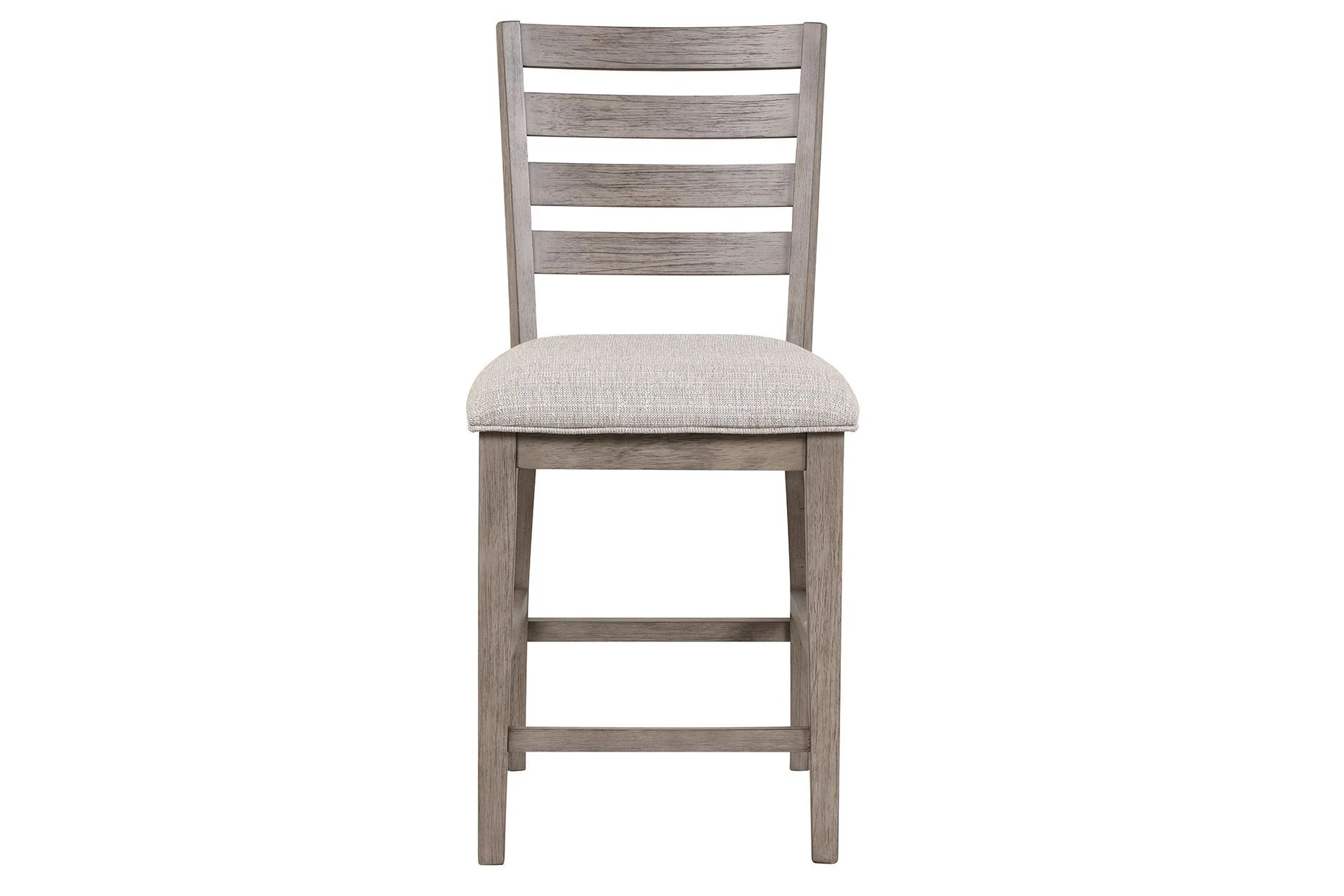Counter Side Dining Stool With Ladder Back (Set of 2) - Gray - Image 3