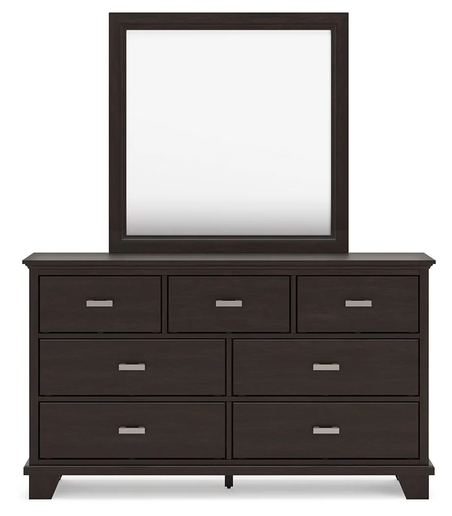 Covetown - Dresser And Mirror - Dark Brown - Image 3