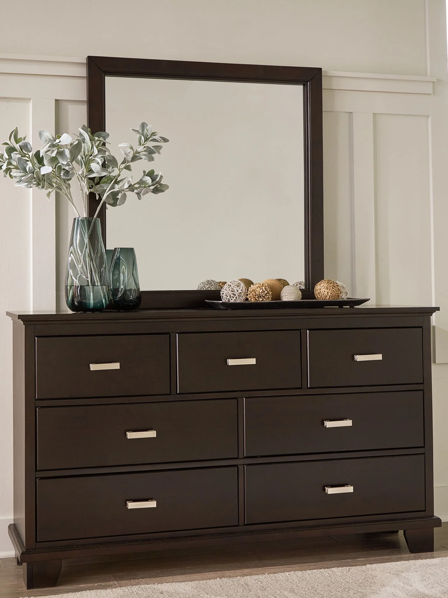 Covetown - Dresser And Mirror - Dark Brown - Image 4