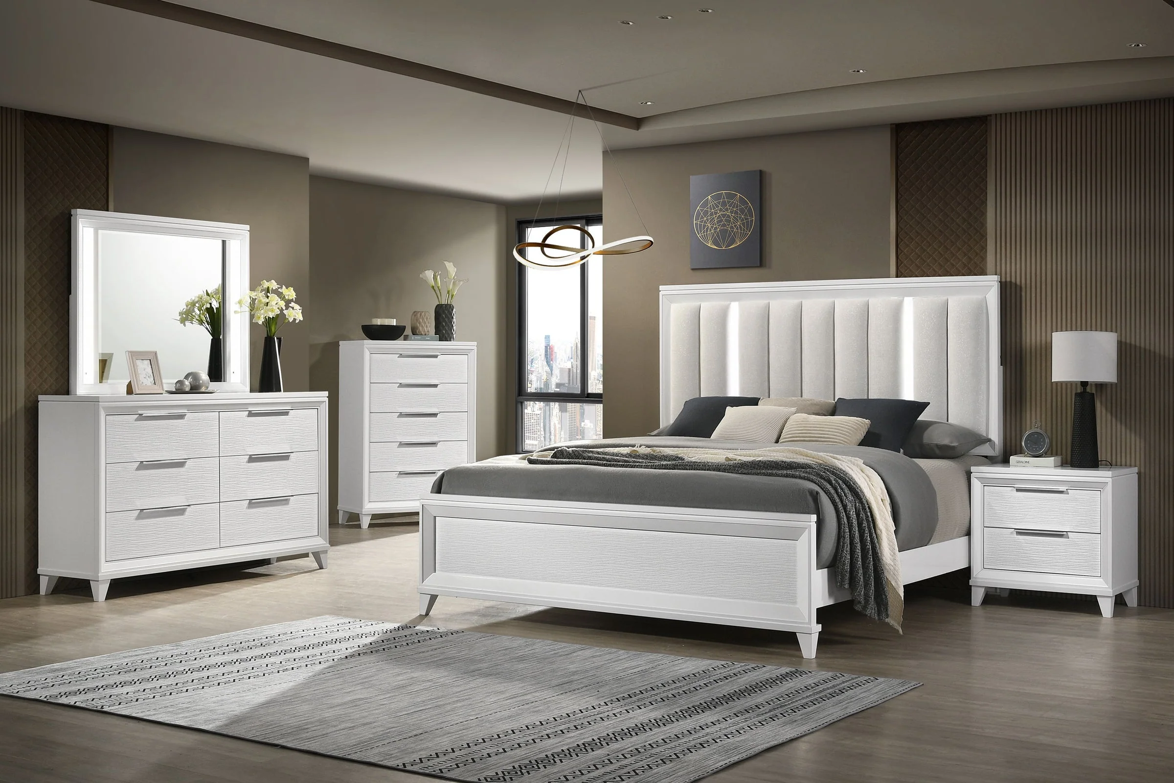 Cressida Bedroom Suites with LED highlights